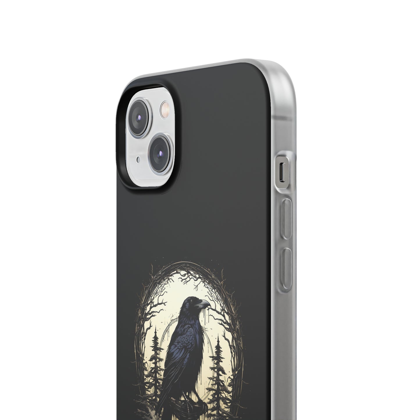 Night's Sentinel Goth Raven Phone Case for iPhone 13 14 pro max Galaxy s22 s23 ultra - optional gift box -dark academia black phone case