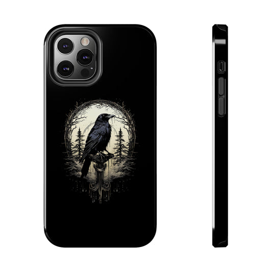 Night's Sentinel Tough Phone Case for iPhone 15 14 13 12 11 pro max XR XS 7 8 SE Gothic Black phone case Dark Academia iPhone case