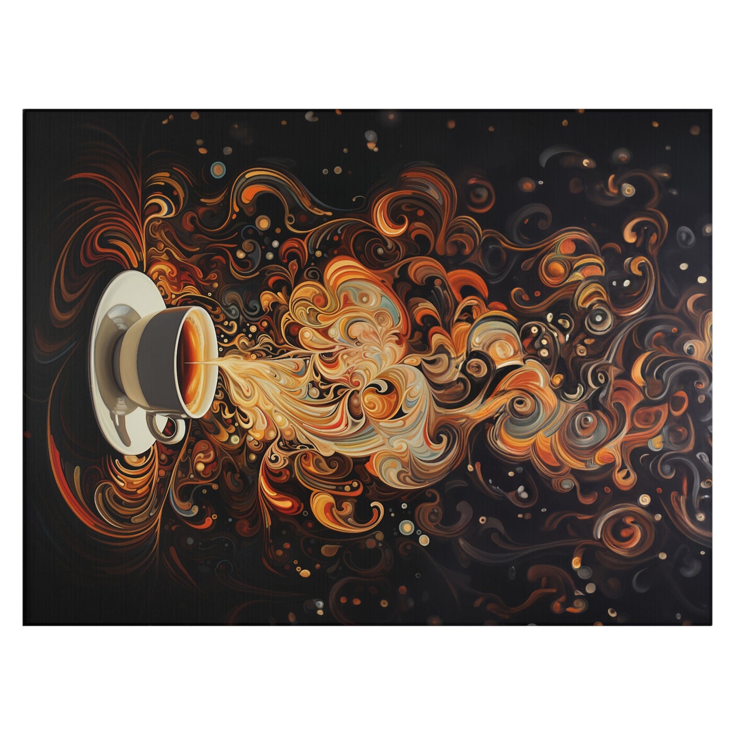 Swirling Scent Coffee Cup Rug