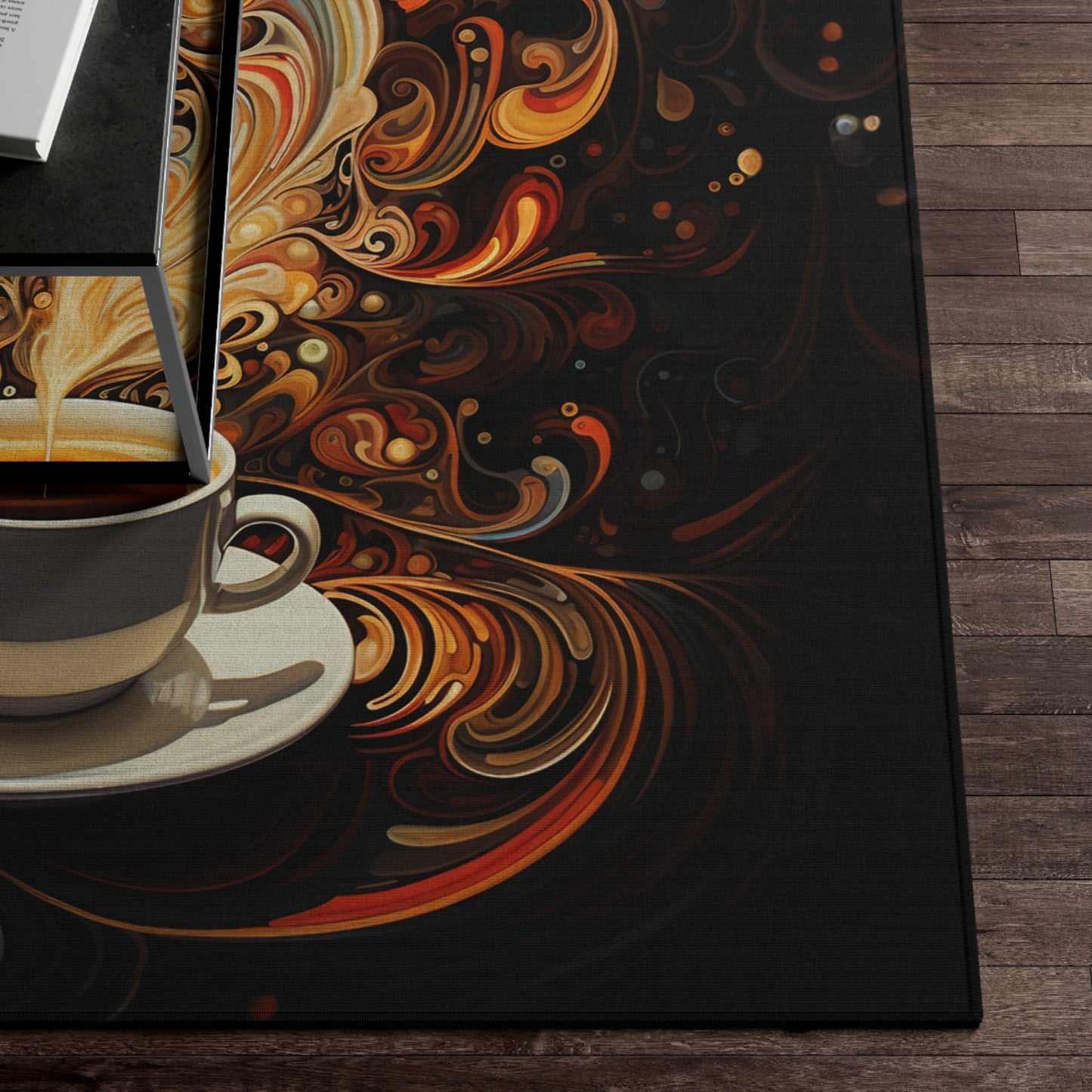 Swirling Scent Coffee Cup Rug