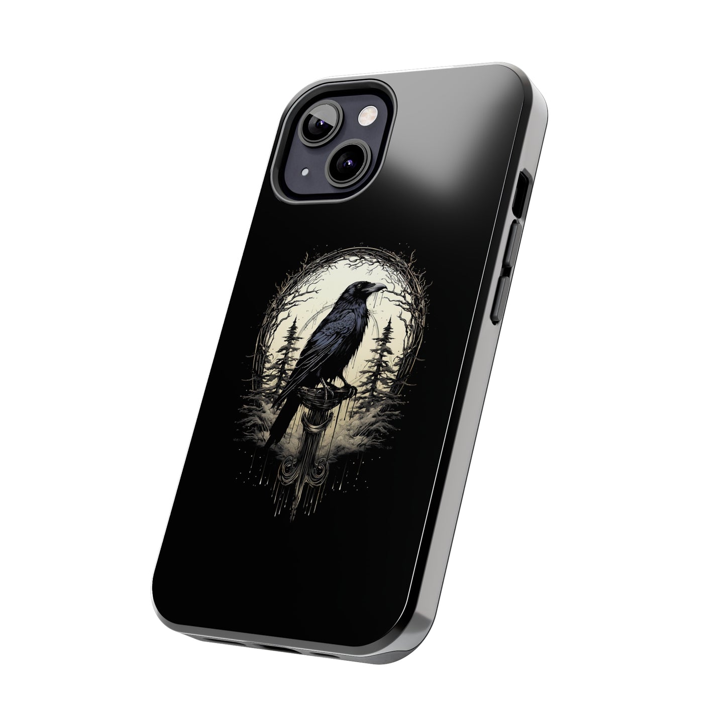 Night's Sentinel Tough Phone Case for iPhone 15 14 13 12 11 pro max XR XS 7 8 SE Gothic Black phone case Dark Academia iPhone case