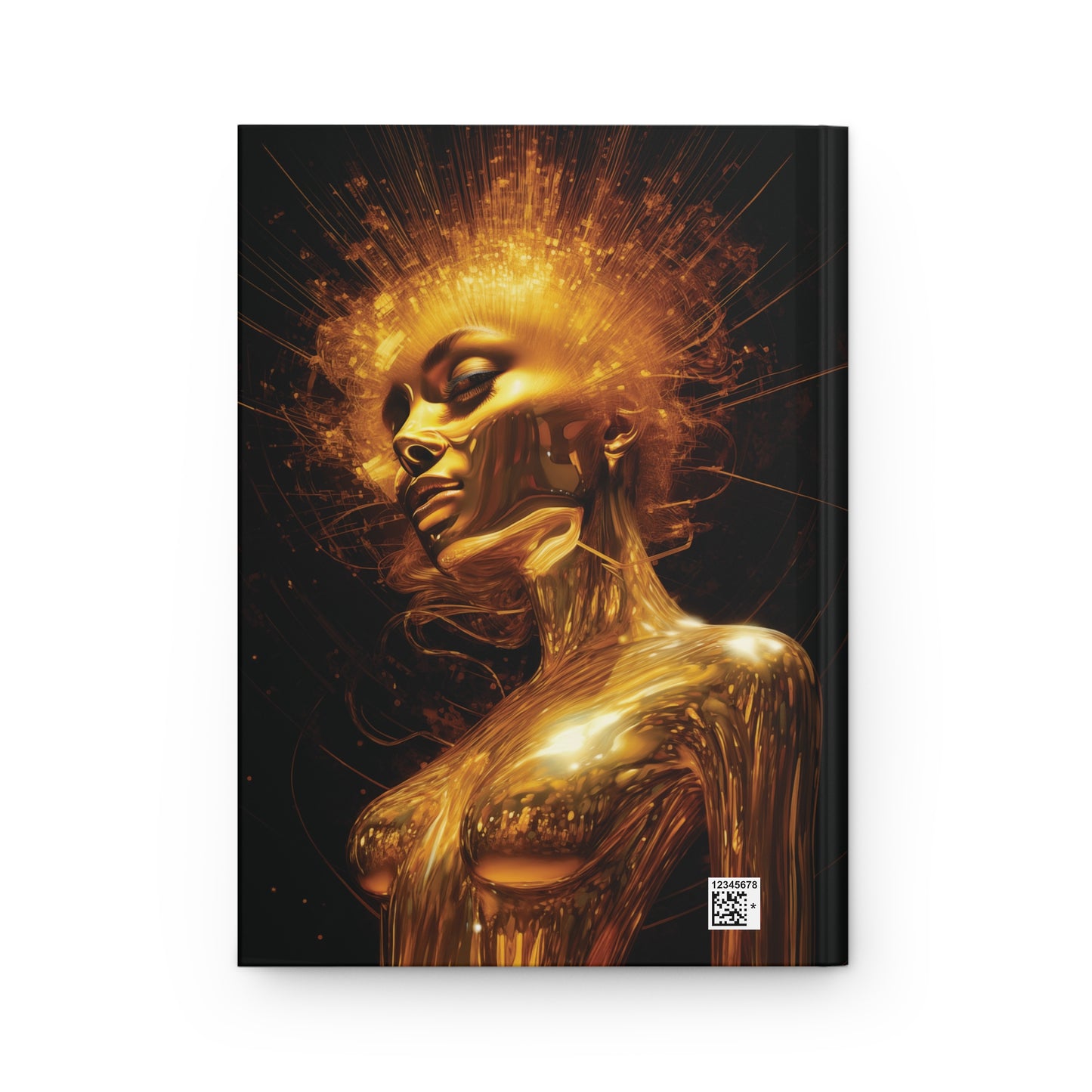 Woman of Gold Hardcover Journal Metal Sculpture Notebook