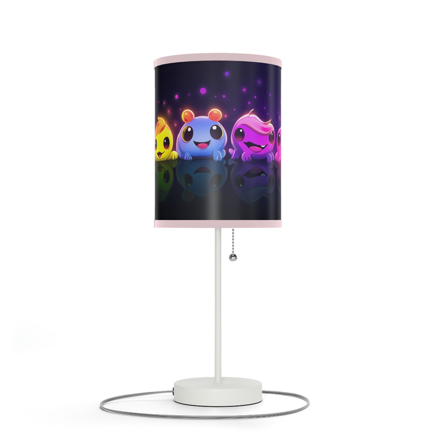 Kids Room Kawaii Creatures Lamp - Table Lamp, Pedestal Lamp, Buffet Lamp -  Brightly Rainbow Colored - Cute