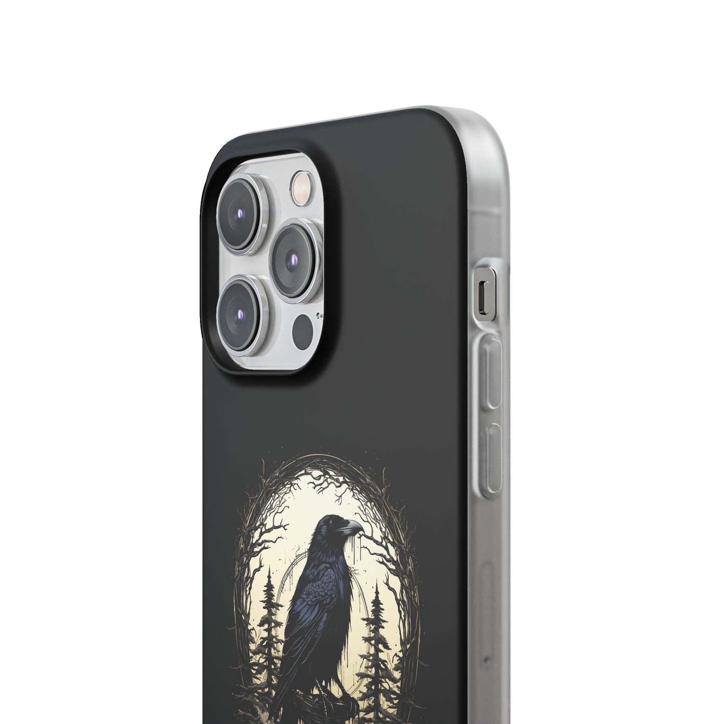 Night's Sentinel Goth Raven Phone Case for iPhone 13 14 pro max Galaxy s22 s23 ultra - optional gift box -dark academia black phone case