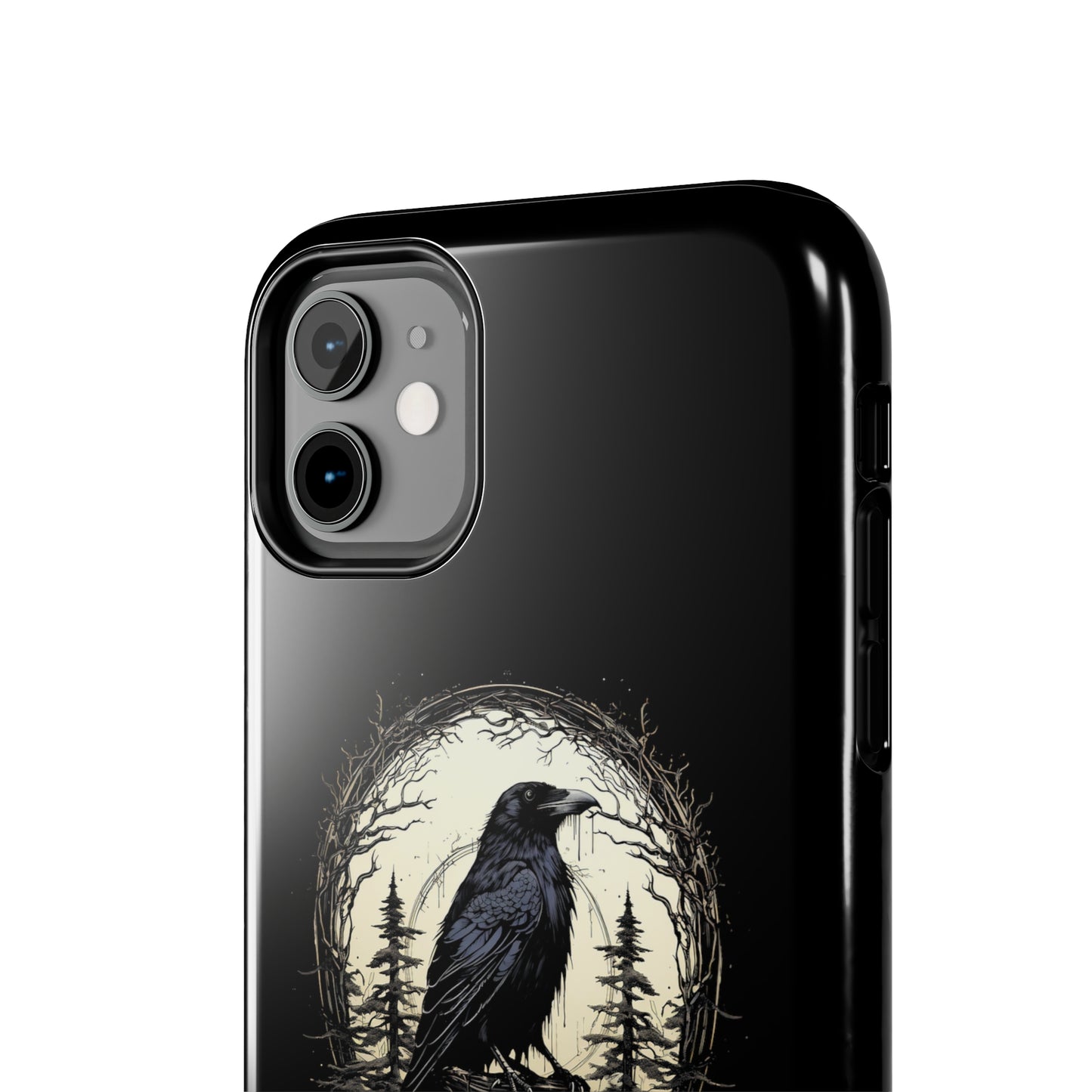 Night's Sentinel Tough Phone Case for iPhone 15 14 13 12 11 pro max XR XS 7 8 SE Gothic Black phone case Dark Academia iPhone case