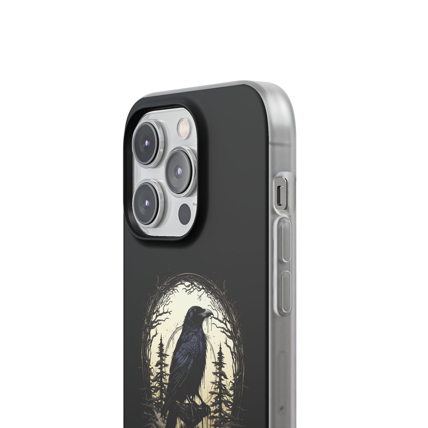 Night's Sentinel Goth Raven Phone Case for iPhone 13 14 pro max Galaxy s22 s23 ultra - optional gift box -dark academia black phone case