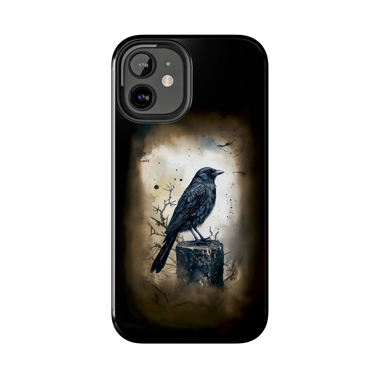 Raven Visage Tough Phone Case for iPhone 15 14 13 12 11 pro max XR XS 7 8 SE Gothic Black phone case Dark Academia iPhone case