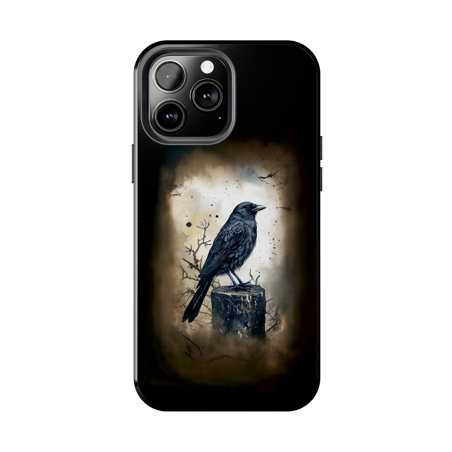 Raven Visage Tough Phone Case for iPhone 15 14 13 12 11 pro max XR XS 7 8 SE Gothic Black phone case Dark Academia iPhone case