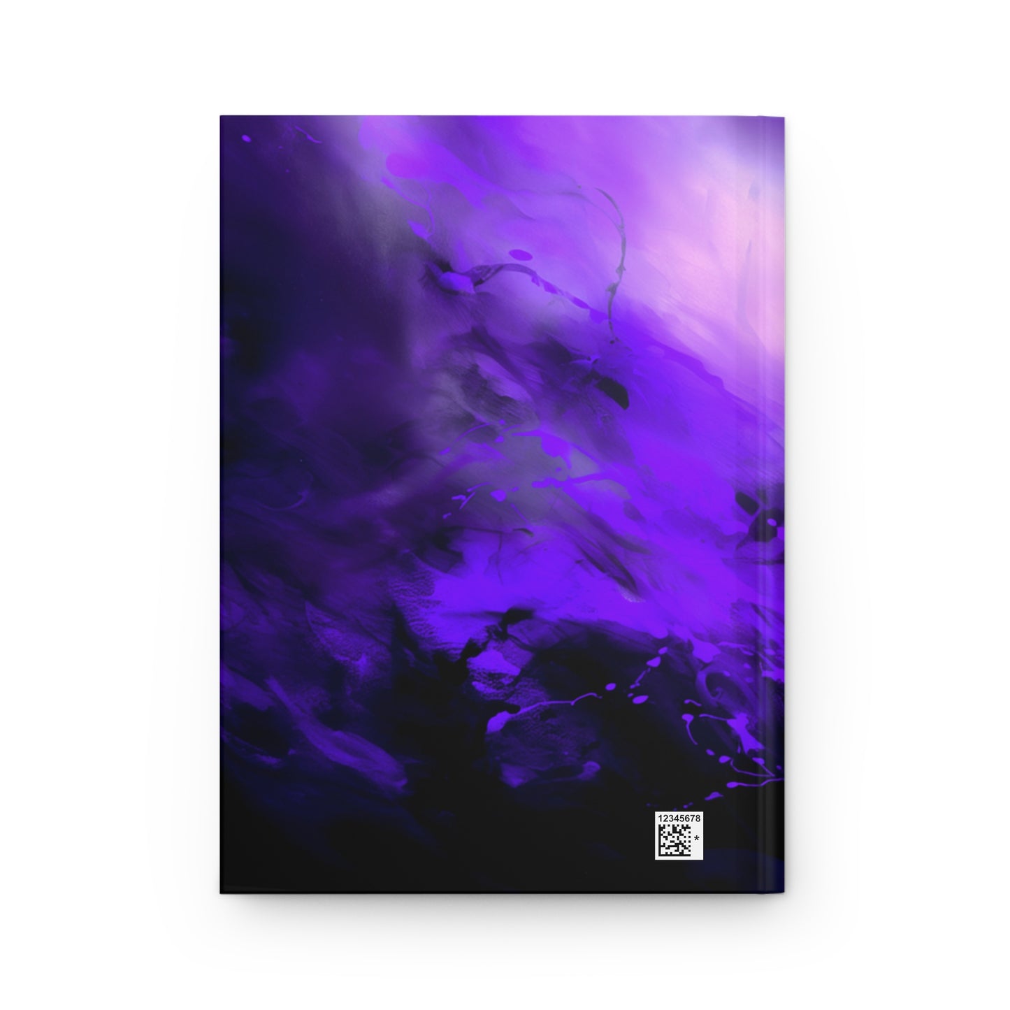 Purple Meow Hardcover Journal Abstract Art Cat Notebook