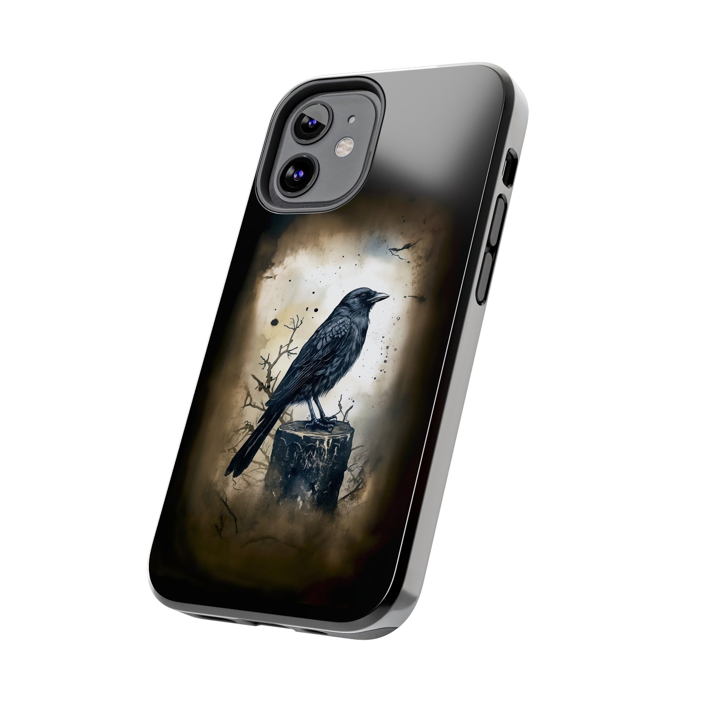 Raven Visage Tough Phone Case for iPhone 15 14 13 12 11 pro max XR XS 7 8 SE Gothic Black phone case Dark Academia iPhone case