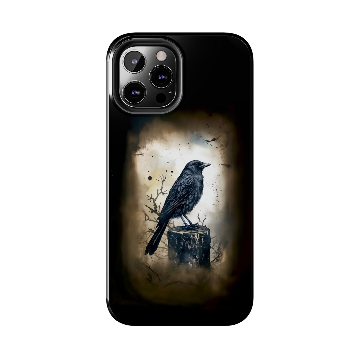 Raven Visage Tough Phone Case for iPhone 15 14 13 12 11 pro max XR XS 7 8 SE Gothic Black phone case Dark Academia iPhone case