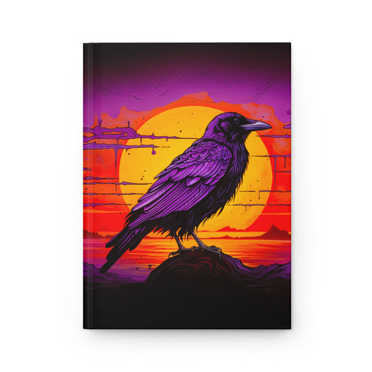 Purple Crow Hardcover Journal Corvid Notebook