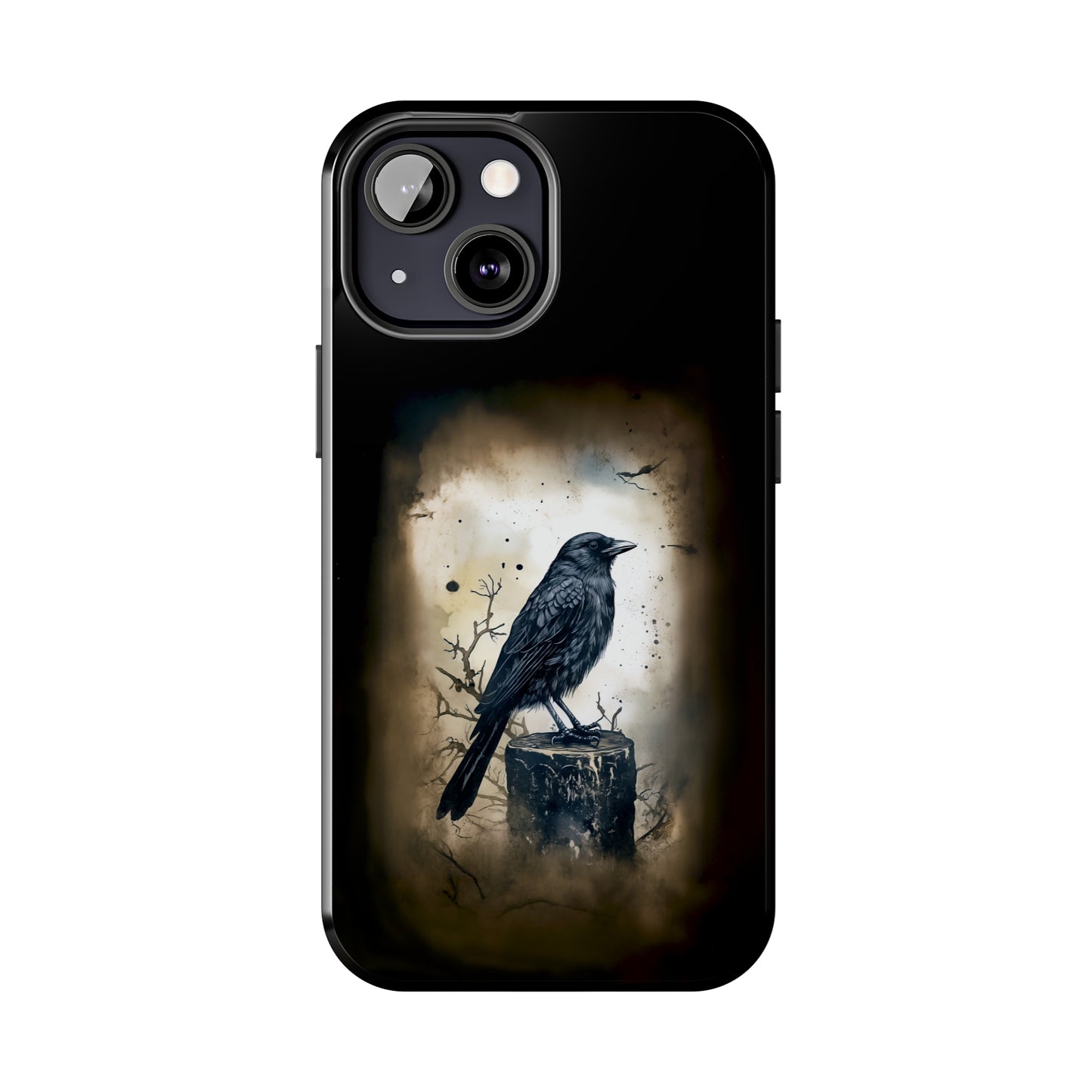 Raven Visage Tough Phone Case for iPhone 15 14 13 12 11 pro max XR XS 7 8 SE Gothic Black phone case Dark Academia iPhone case