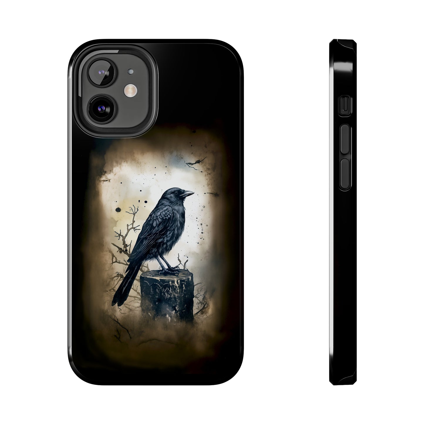 Raven Visage Tough Phone Case for iPhone 15 14 13 12 11 pro max XR XS 7 8 SE Gothic Black phone case Dark Academia iPhone case