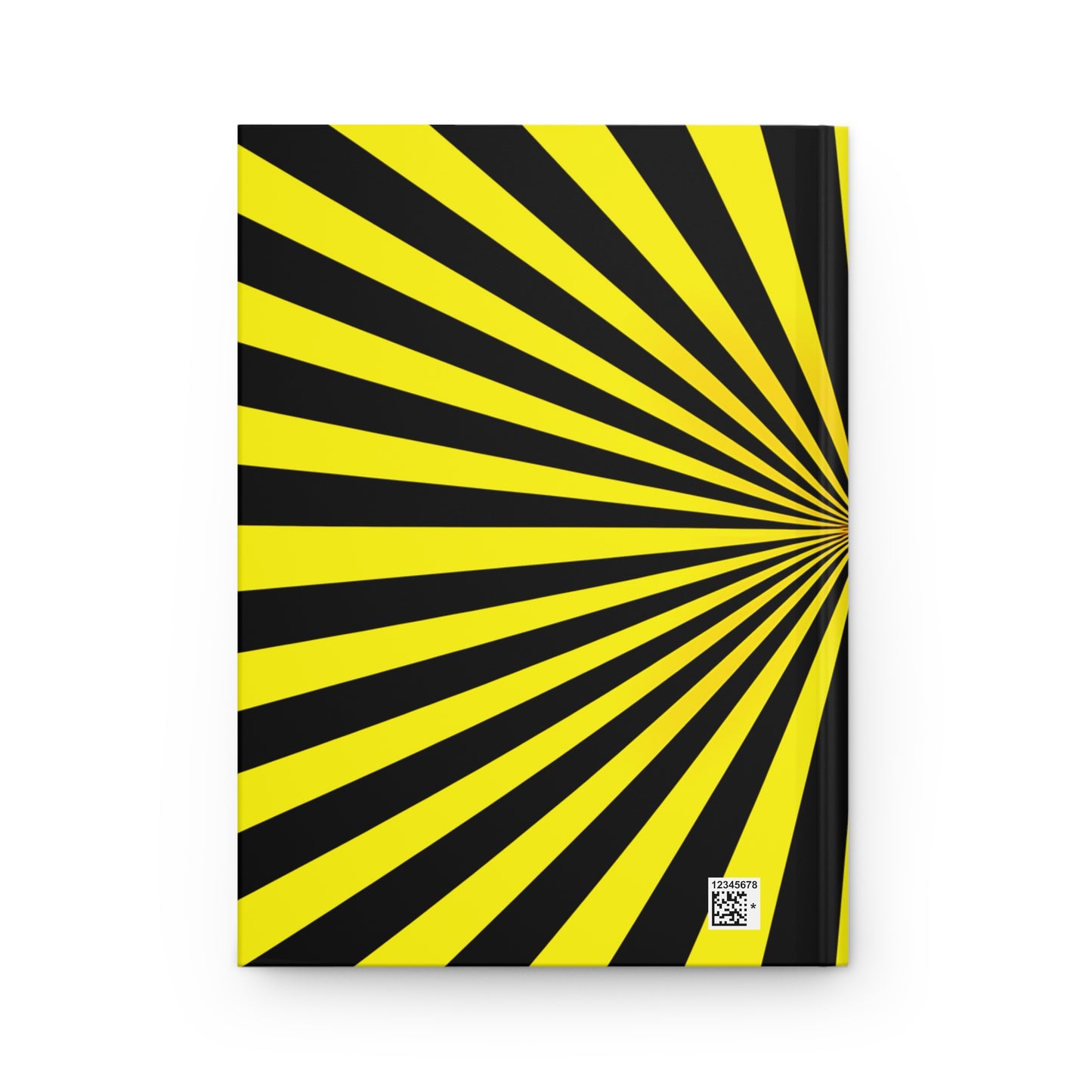 Yellow Burst Hardcover Journal Optical Illusion Notebook