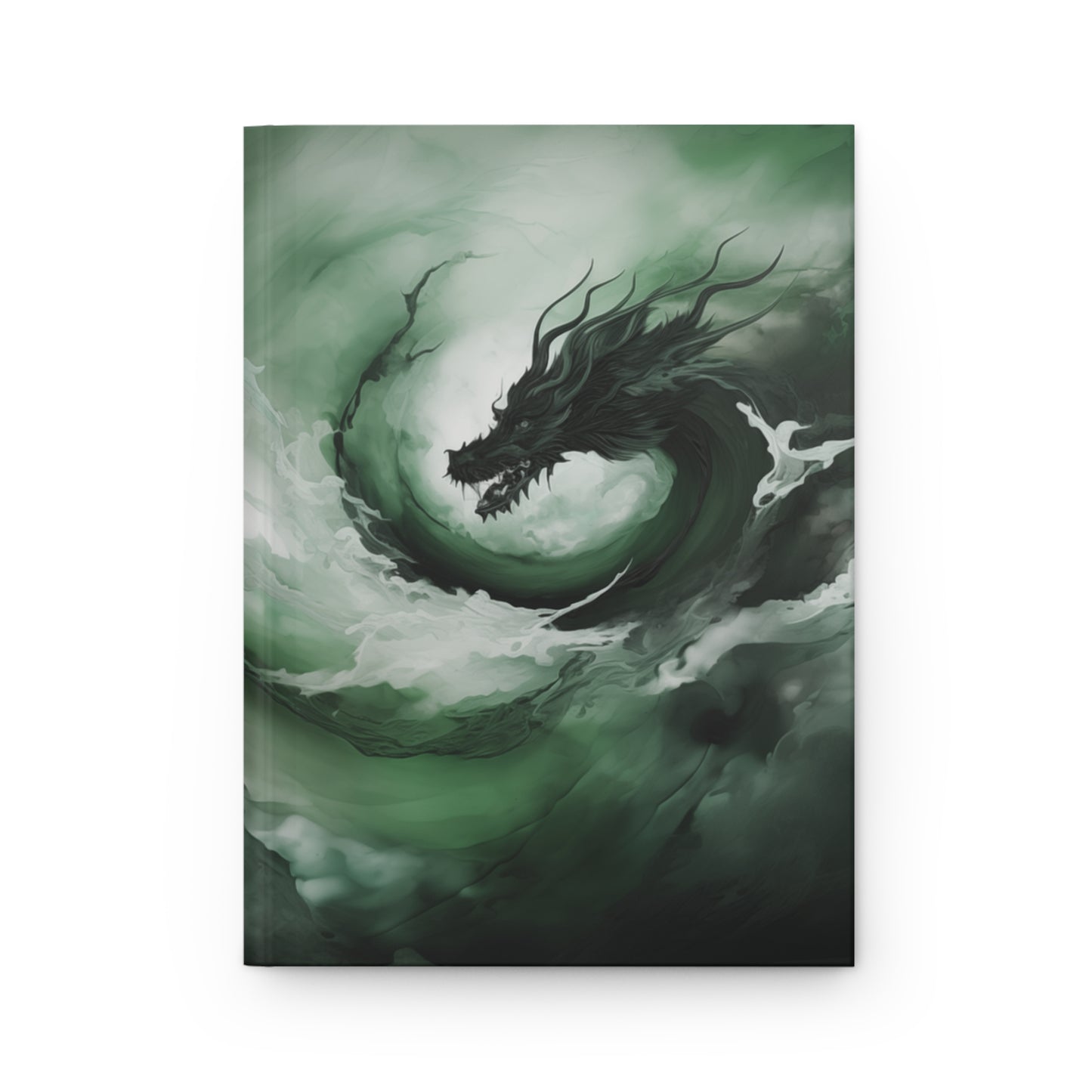 Dragon Swirl Hardcover Journal Green Dragon Notebook