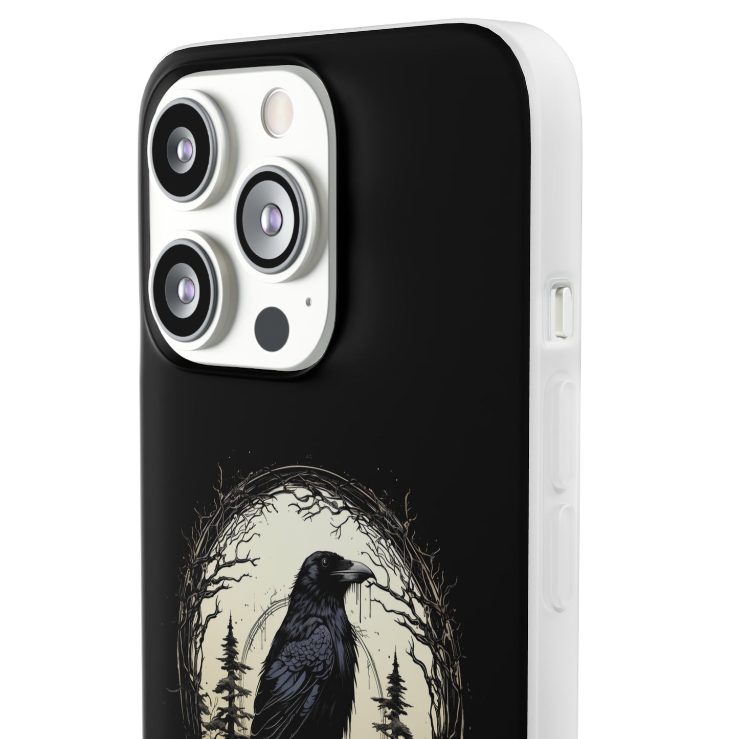 Night's Sentinel Goth Raven Phone Case for iPhone 13 14 pro max Galaxy s22 s23 ultra - optional gift box -dark academia black phone case