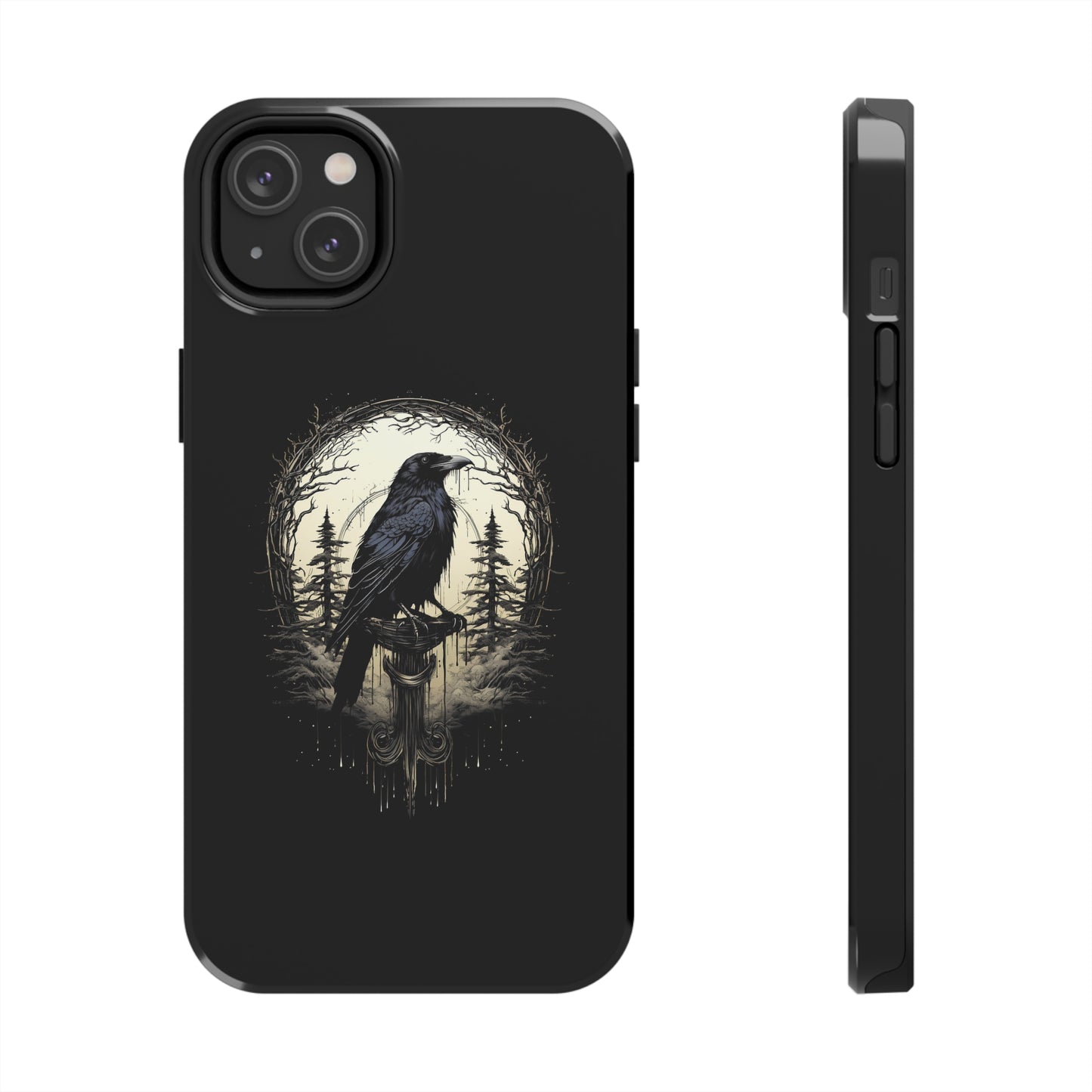 Night's Sentinel Tough Phone Case for iPhone 15 14 13 12 11 pro max XR XS 7 8 SE Gothic Black phone case Dark Academia iPhone case