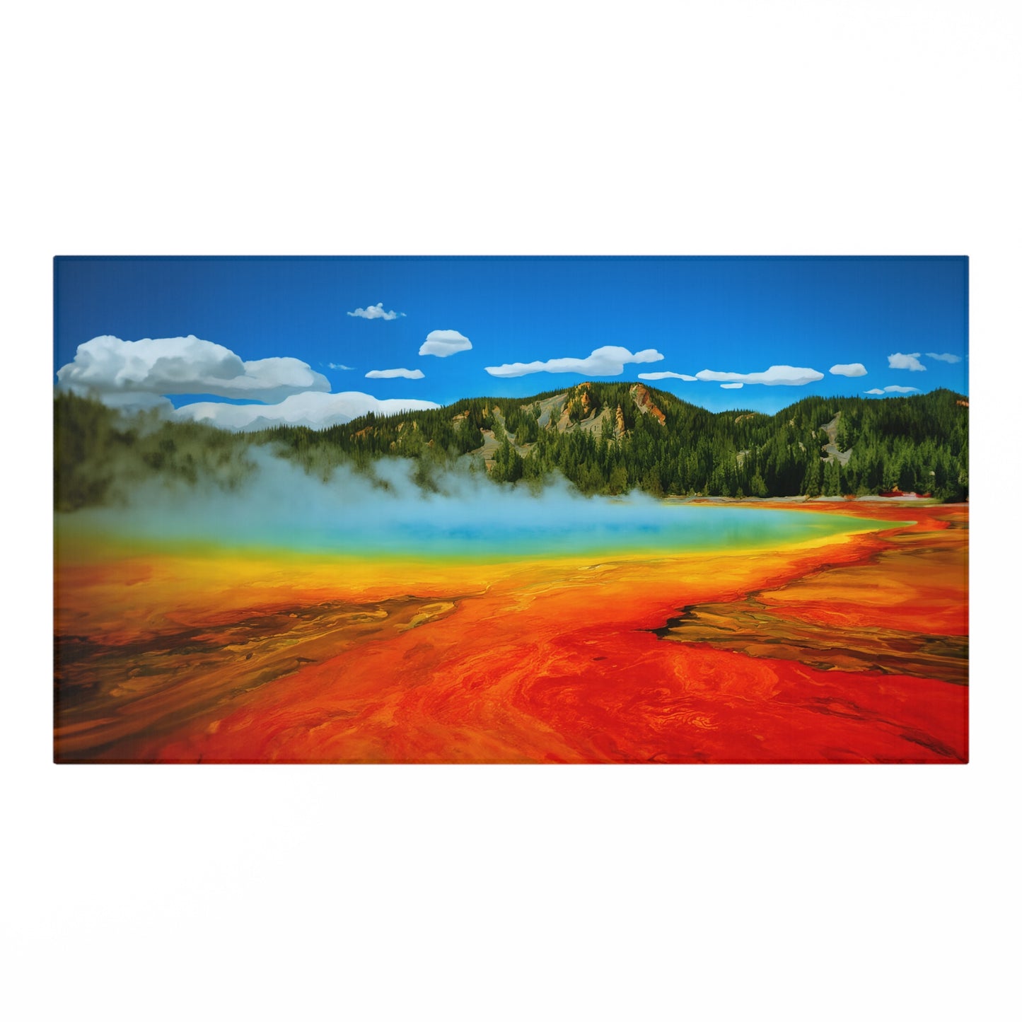 Grand Prismatic Gorge National Park Area Rug - colorful rug with rainbow colors inspired by nature