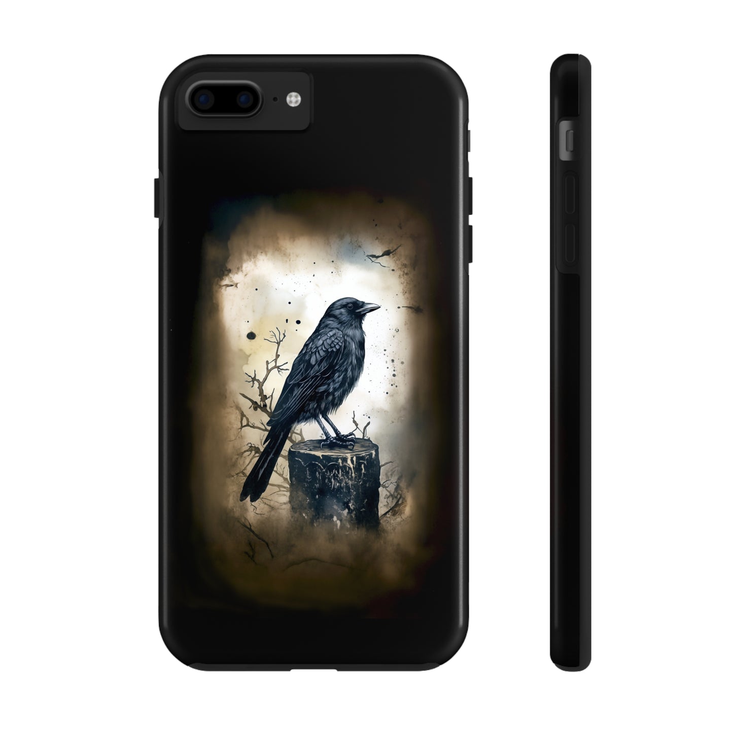 Raven Visage Tough Phone Case for iPhone 15 14 13 12 11 pro max XR XS 7 8 SE Gothic Black phone case Dark Academia iPhone case