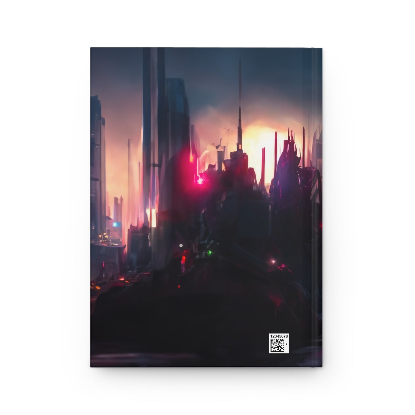 Future cyberpunk anarchy woman - Hardcover Ruled Journal Notebook