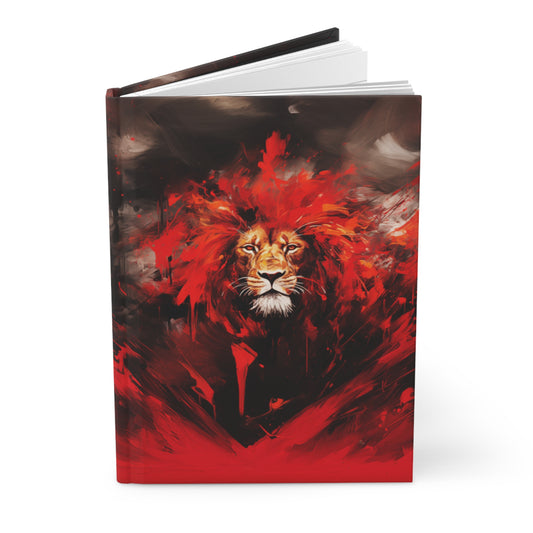 Painted Lion Hardcover Journal Animal Notebook