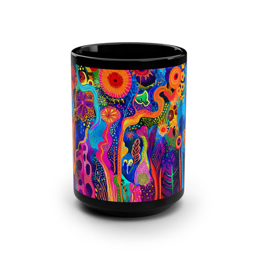 Joyful Colors Mug 15oz Coffee Mug Bright Art Mug