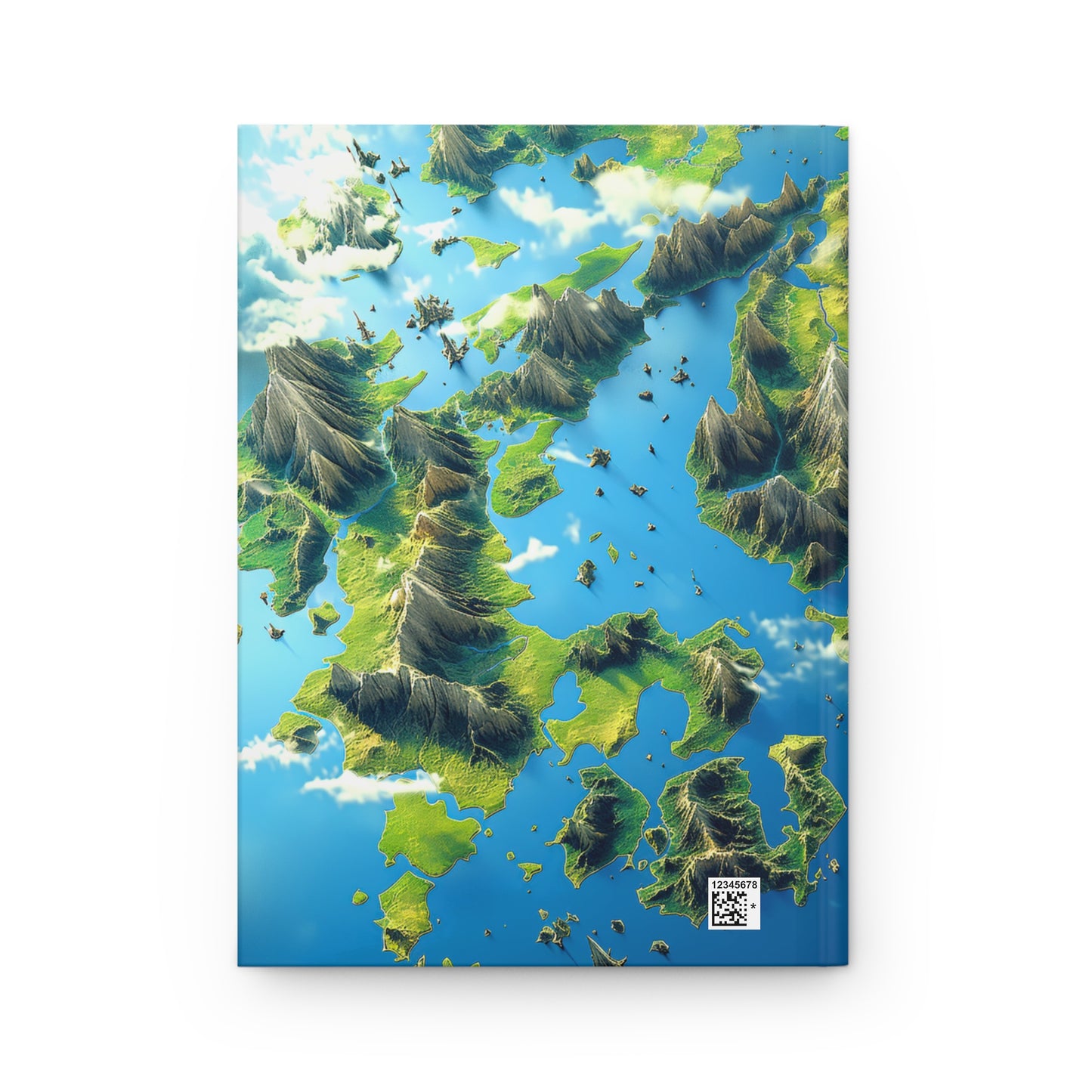 World From Above Hardcover Journal Blue and Green Notebook