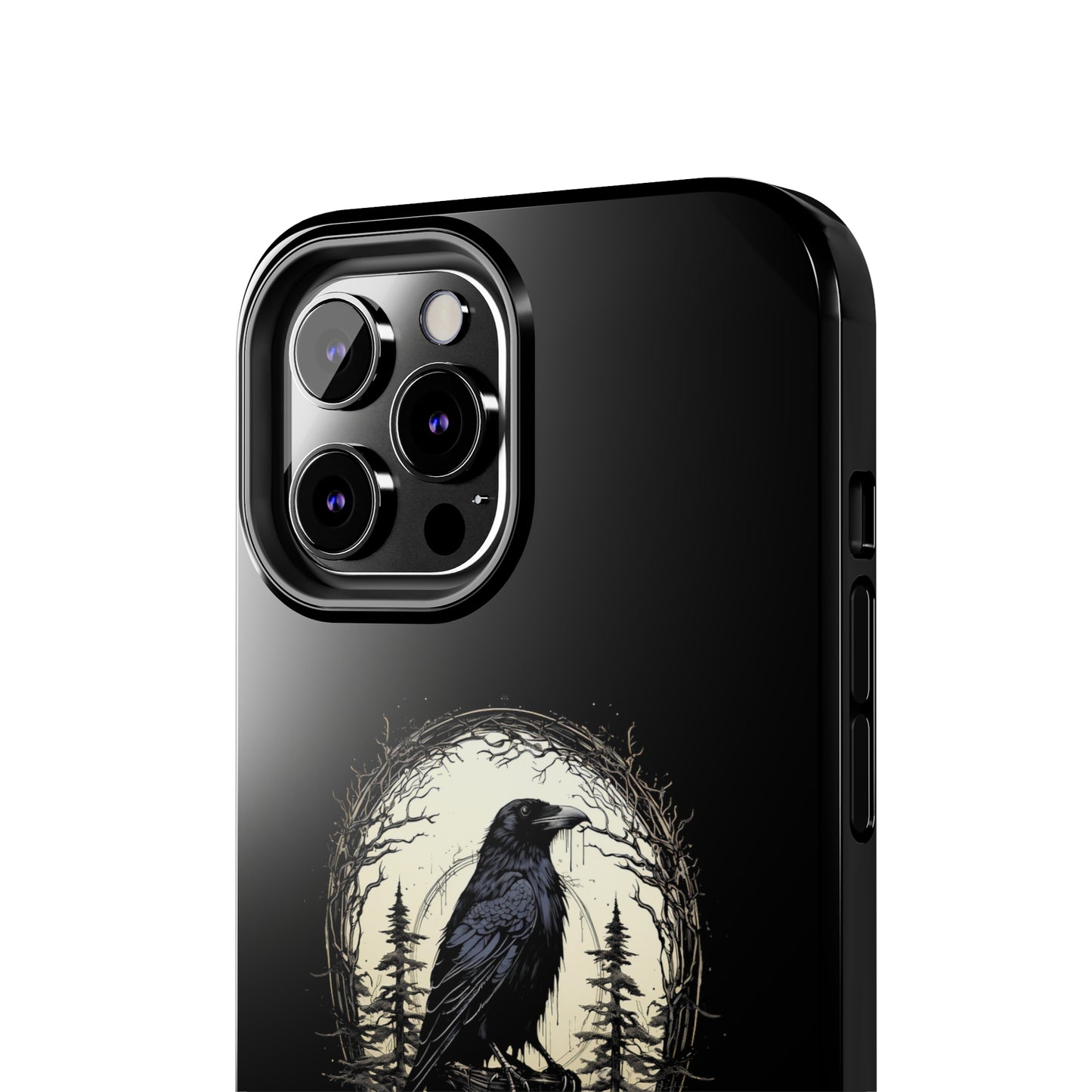 Night's Sentinel Tough Phone Case for iPhone 15 14 13 12 11 pro max XR XS 7 8 SE Gothic Black phone case Dark Academia iPhone case