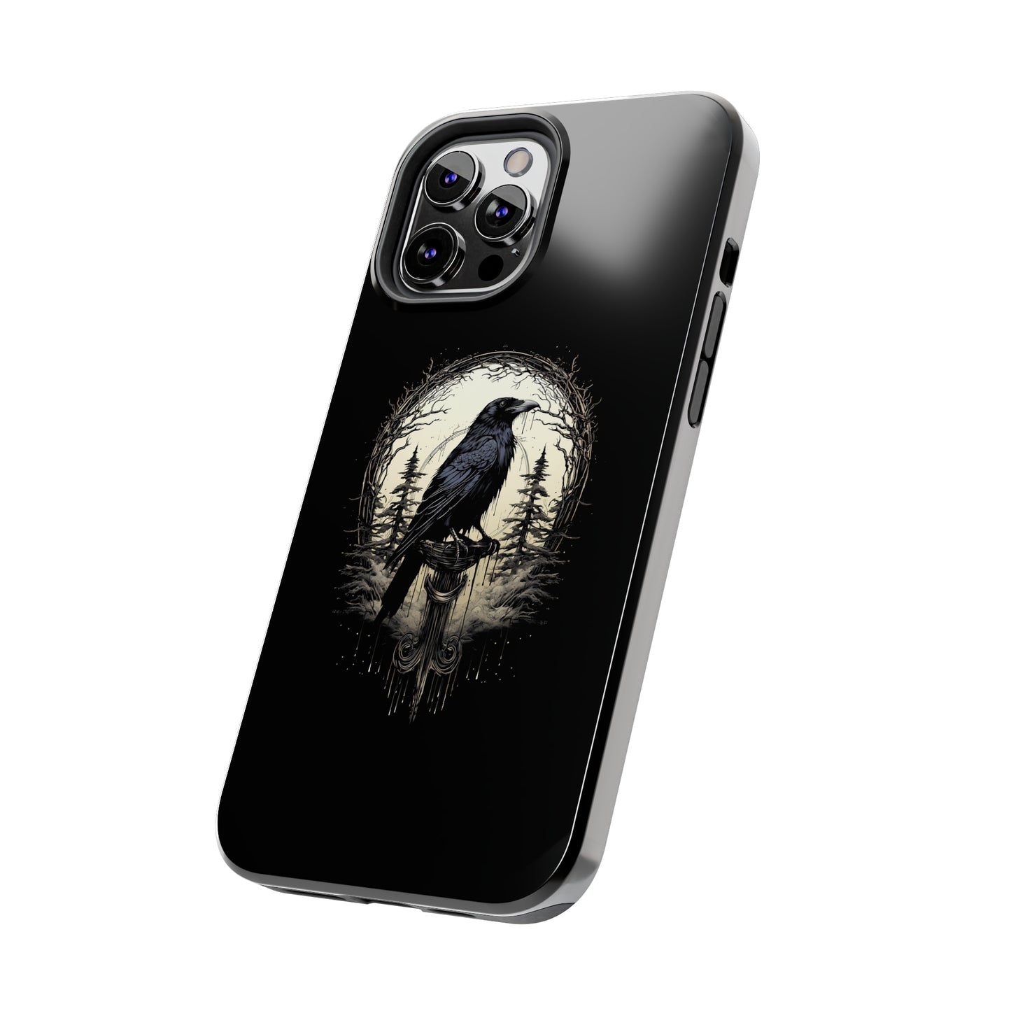 Night's Sentinel Tough Phone Case for iPhone 15 14 13 12 11 pro max XR XS 7 8 SE Gothic Black phone case Dark Academia iPhone case