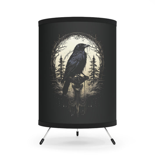 Copy of Night's Sentinel Gothic Raven Lamp - Tripod lamp in the styles of Gothic and Dark Academia