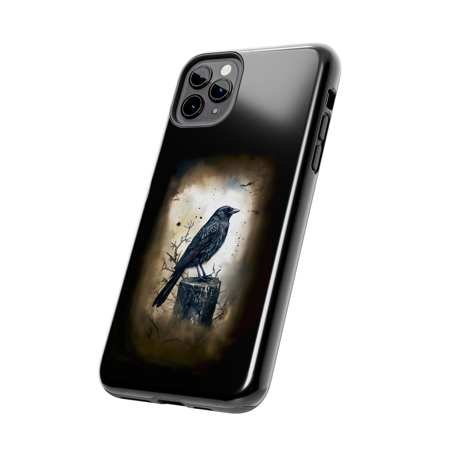 Raven Visage Tough Phone Case for iPhone 15 14 13 12 11 pro max XR XS 7 8 SE Gothic Black phone case Dark Academia iPhone case