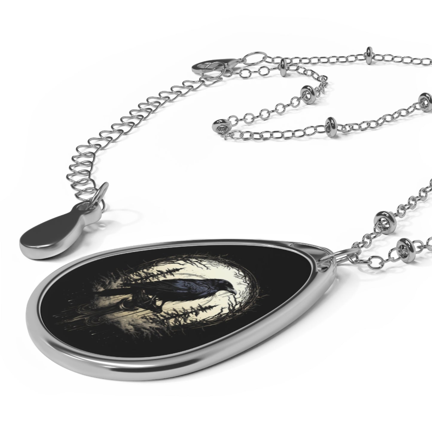 Night's Sentinel Raven Necklace Raven Jewelry Raven Pendant