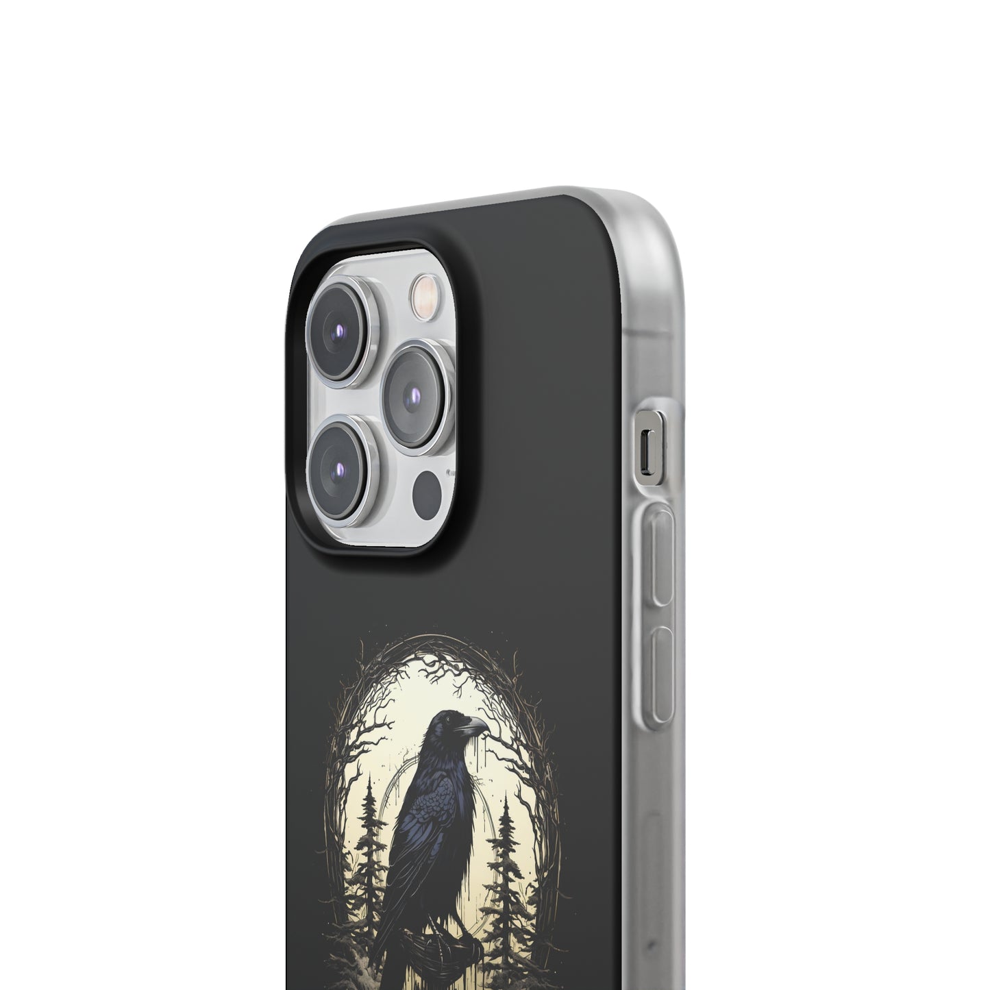 Night's Sentinel Goth Raven Phone Case for iPhone 13 14 pro max Galaxy s22 s23 ultra - optional gift box -dark academia black phone case