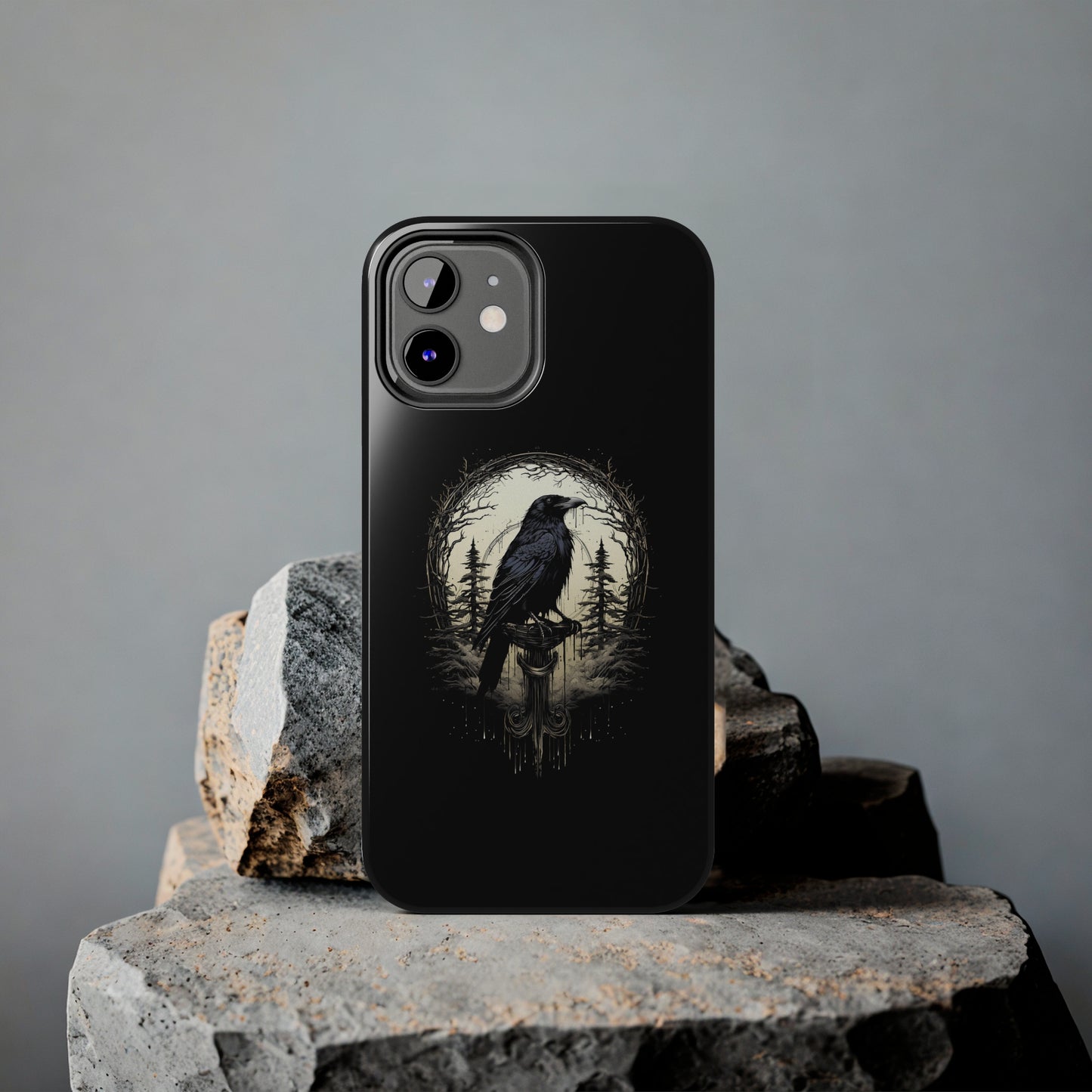 Night's Sentinel Tough Phone Case for iPhone 15 14 13 12 11 pro max XR XS 7 8 SE Gothic Black phone case Dark Academia iPhone case