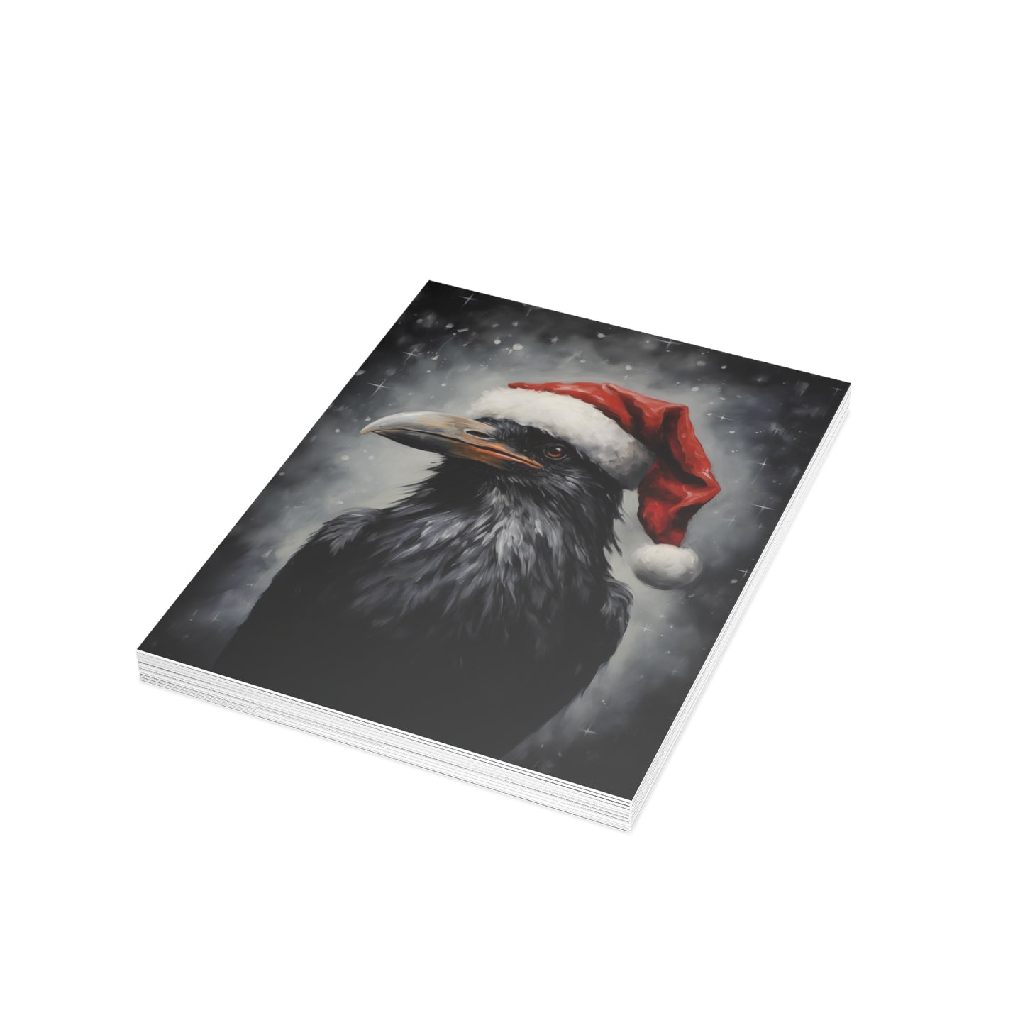 A Corvid Christmas, Raven Christmas Postcards holiday greeting cards dark Christmas cards cool Christmas blank Christmas post cards, gothic