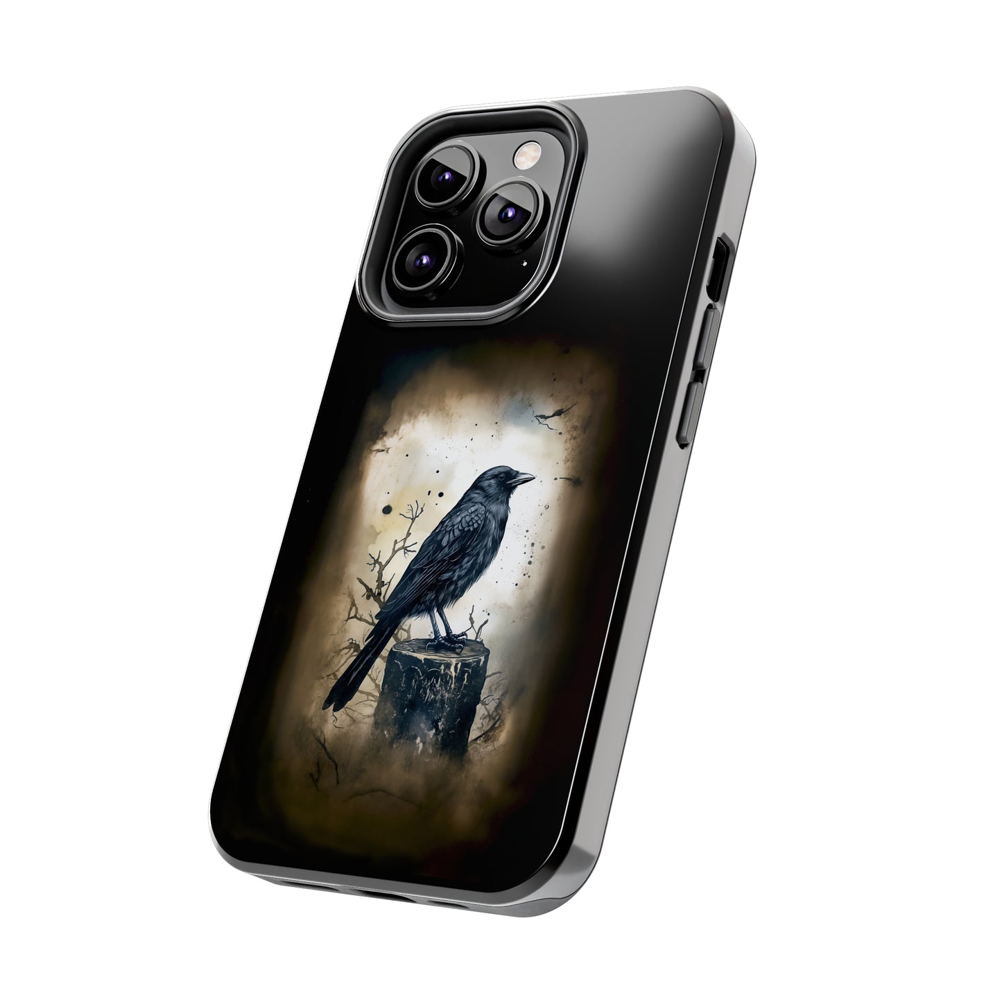 Raven Visage Tough Phone Case for iPhone 15 14 13 12 11 pro max XR XS 7 8 SE Gothic Black phone case Dark Academia iPhone case