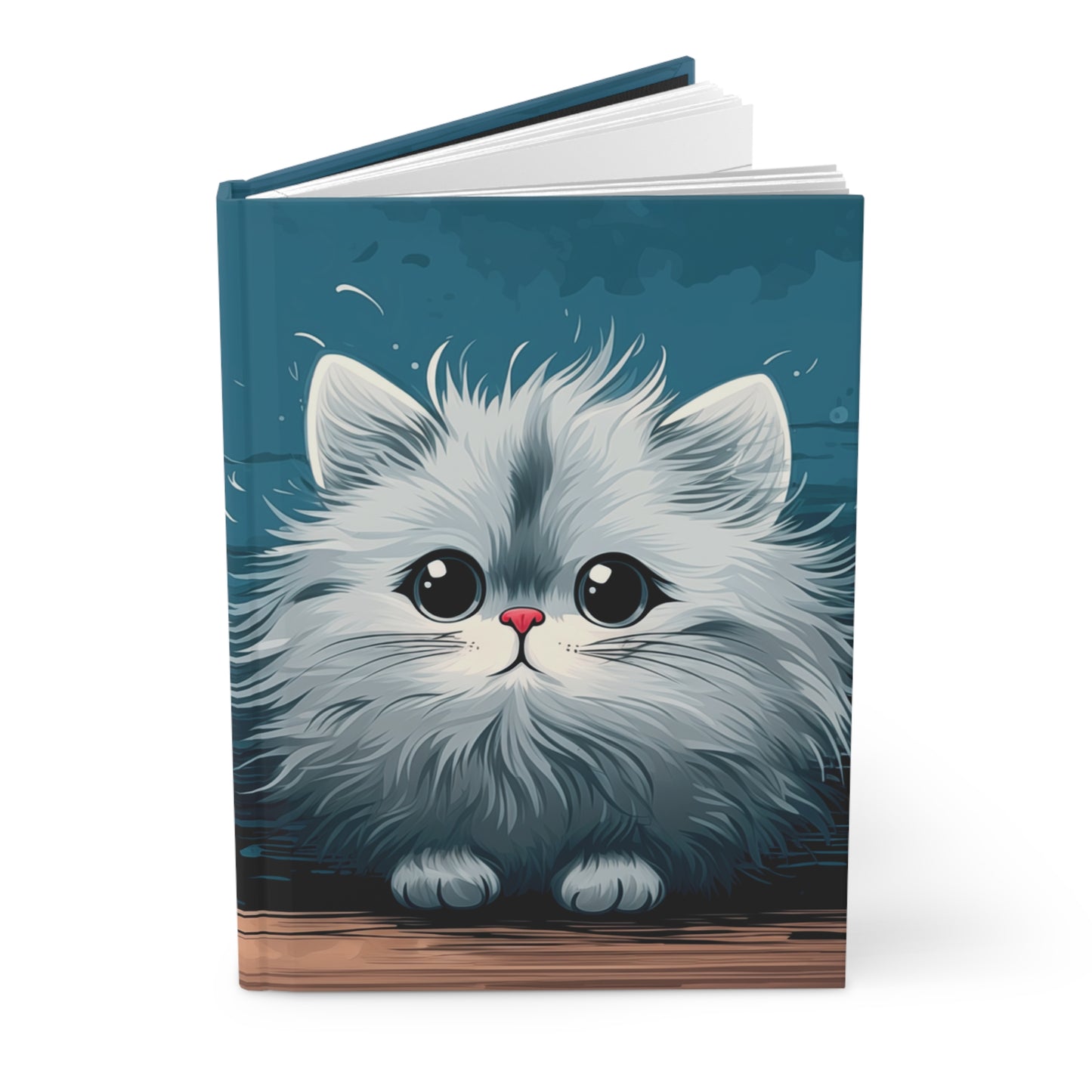 Cat Floof Hardcover Journal Kitten Notebook