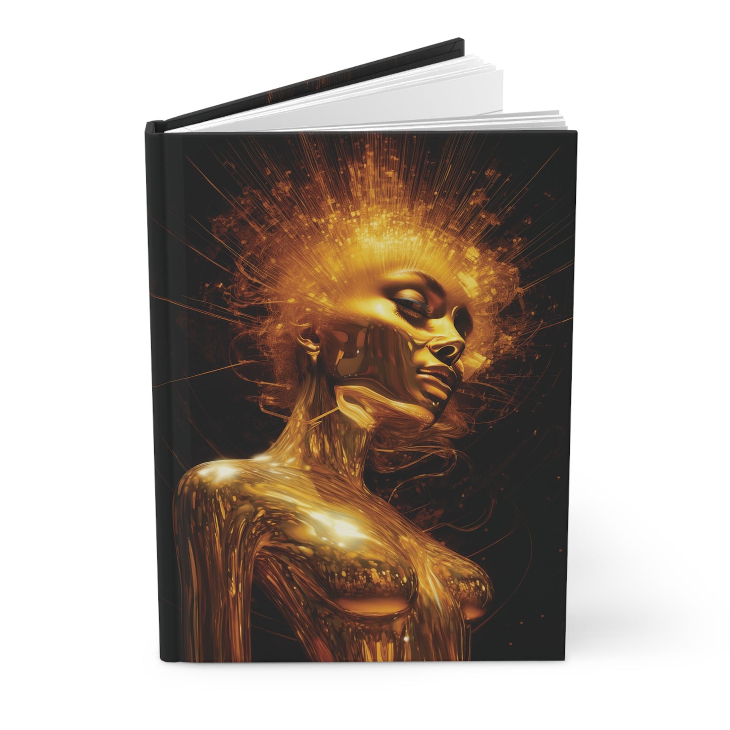 Woman of Gold Hardcover Journal Metal Sculpture Notebook