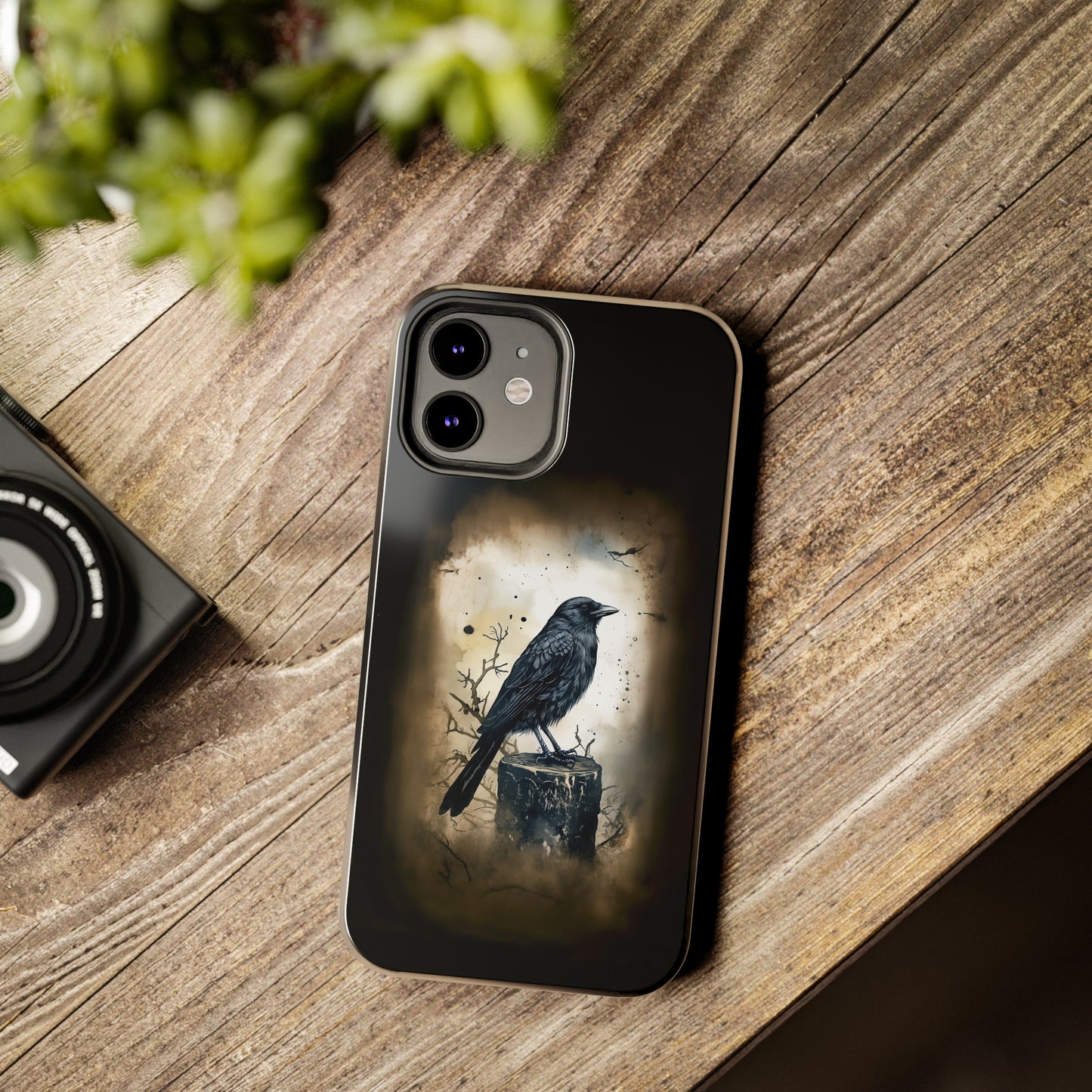 Raven Visage Tough Phone Case for iPhone 15 14 13 12 11 pro max XR XS 7 8 SE Gothic Black phone case Dark Academia iPhone case