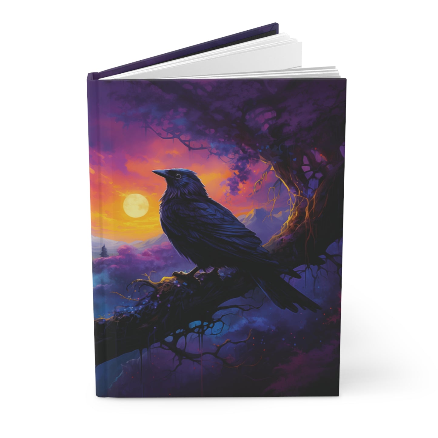 Castle Raven Hardcover Journal Corvid Sunset Notebook