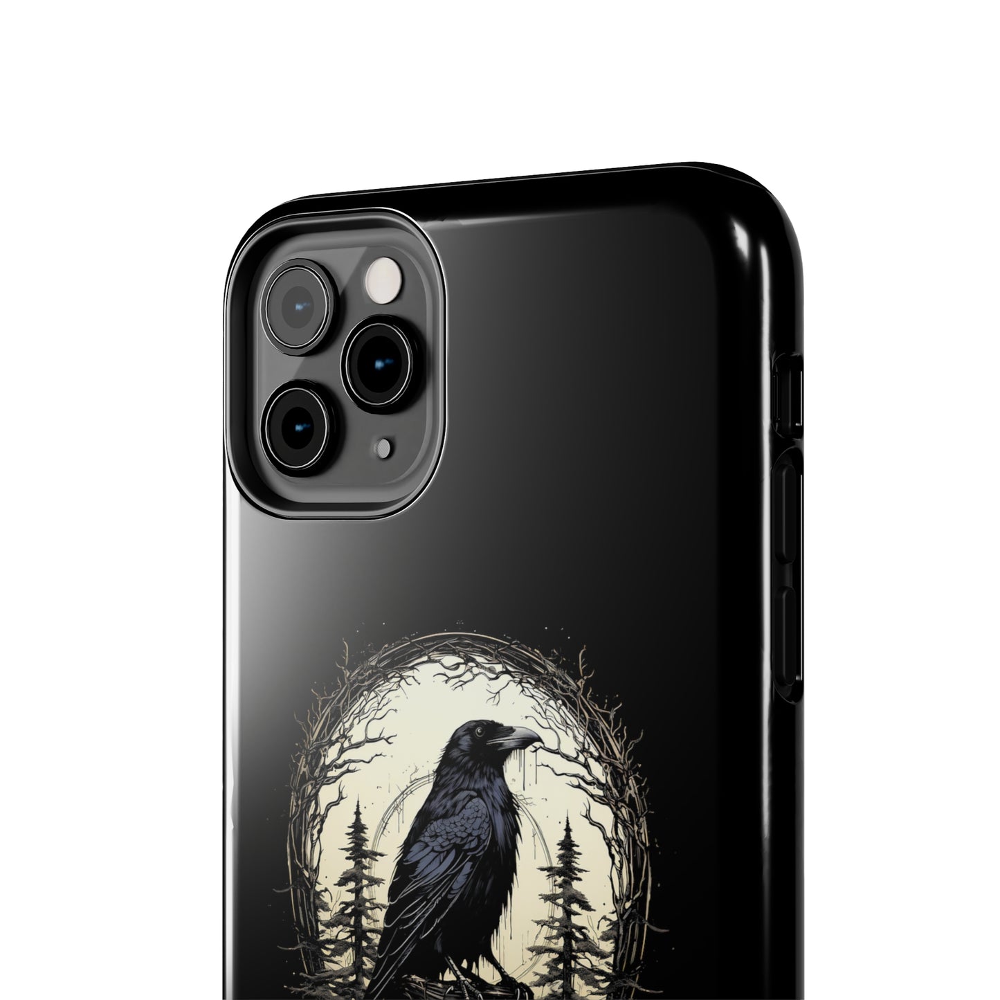 Night's Sentinel Tough Phone Case for iPhone 15 14 13 12 11 pro max XR XS 7 8 SE Gothic Black phone case Dark Academia iPhone case