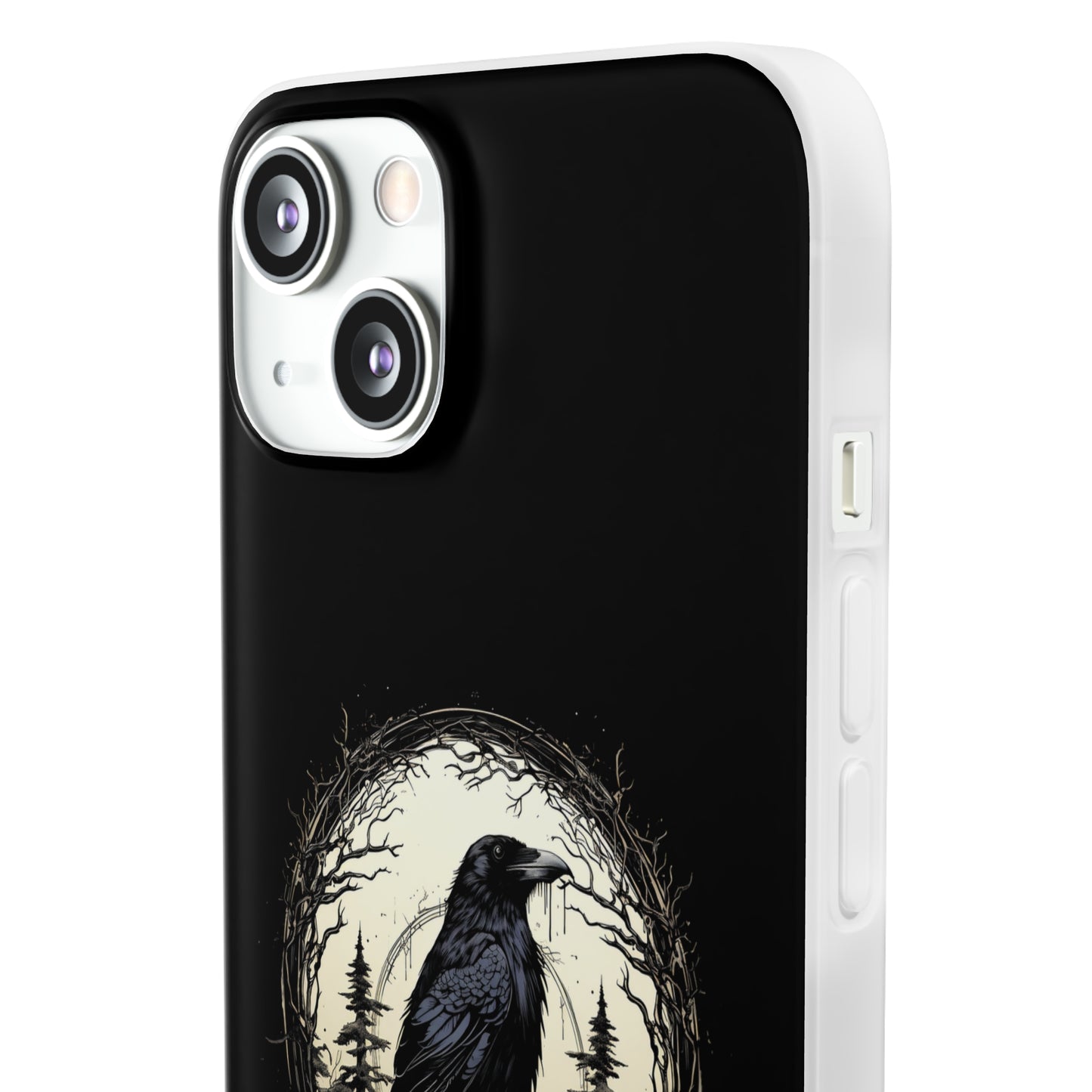 Night's Sentinel Goth Raven Phone Case for iPhone 13 14 pro max Galaxy s22 s23 ultra - optional gift box -dark academia black phone case