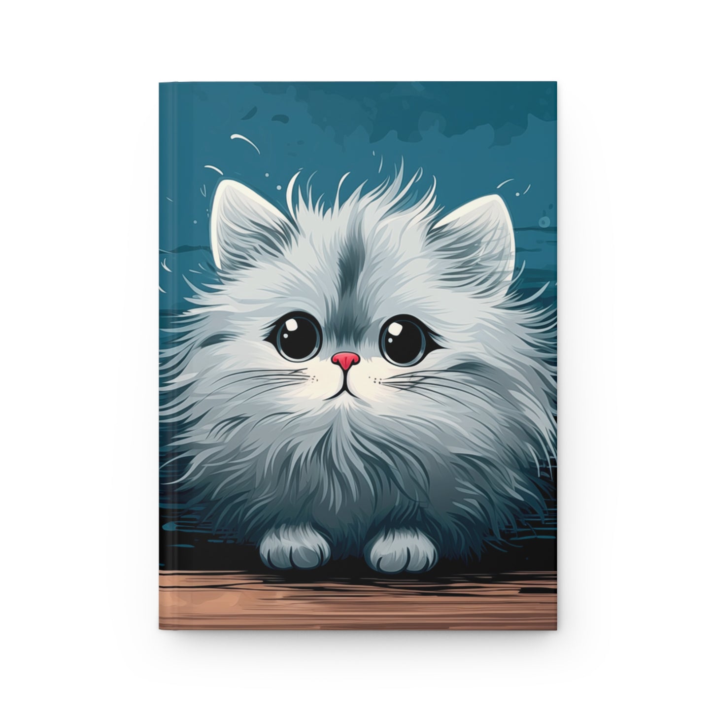 Cat Floof Hardcover Journal Kitten Notebook