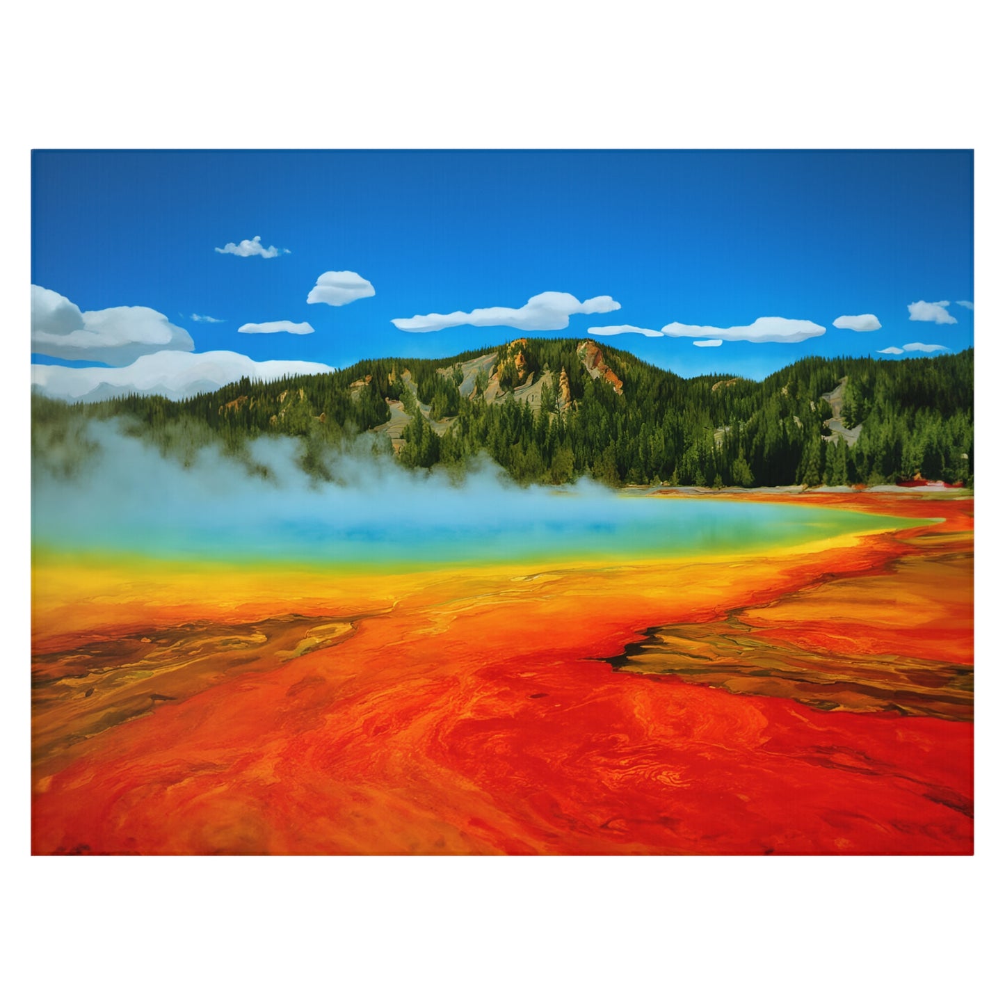 Grand Prismatic Gorge National Park Area Rug - colorful rug with rainbow colors inspired by nature