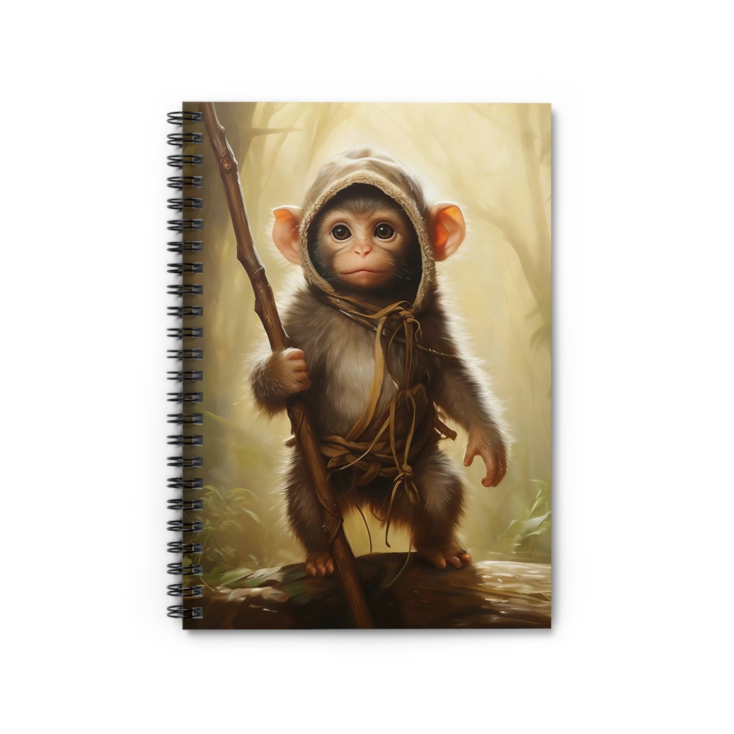 Spiral Notebook - Adorable Monkey Explorer - Ruled Lined - Baby Monkey Journal