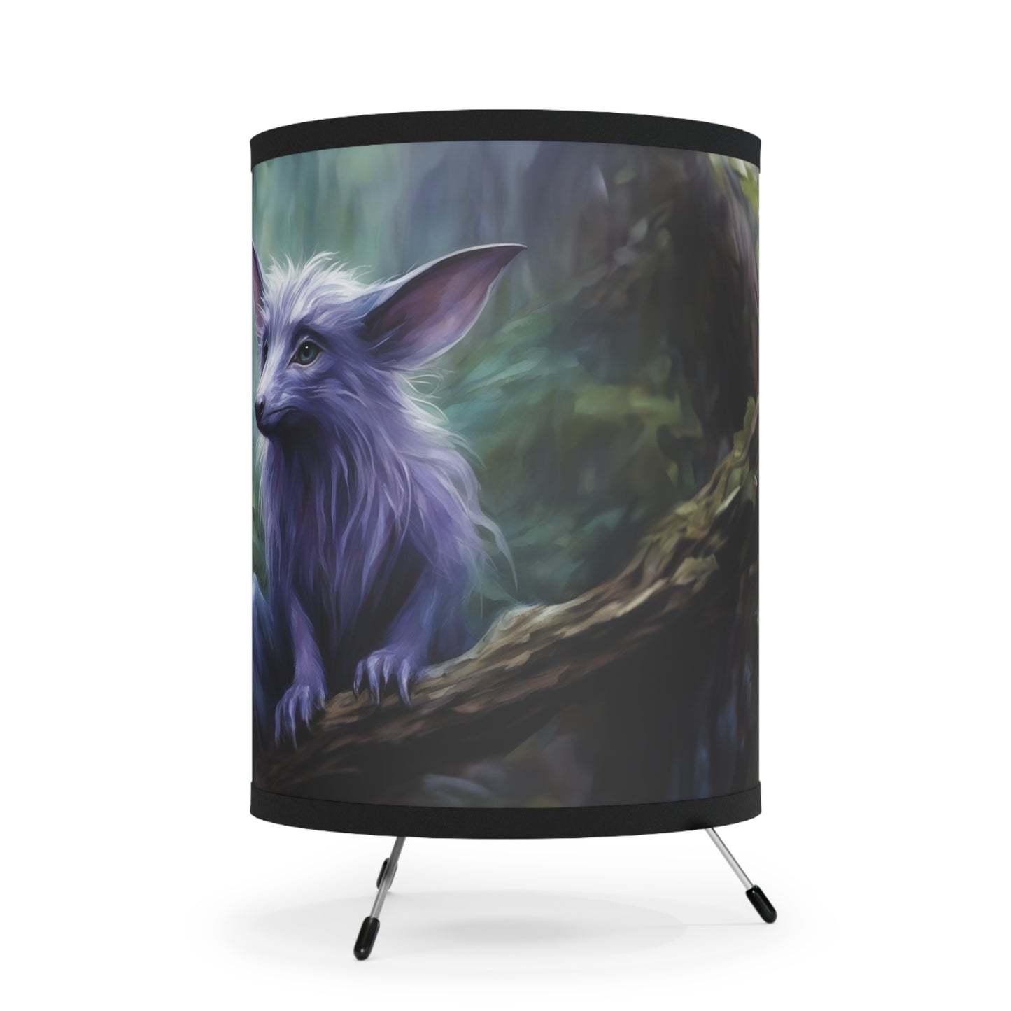 Fantasy Boy and Dog Lamp, fantasy table lamp, drum lamp, kids table lamp, bedside lamp, enchanted forest table lamp, kids bedside lamp