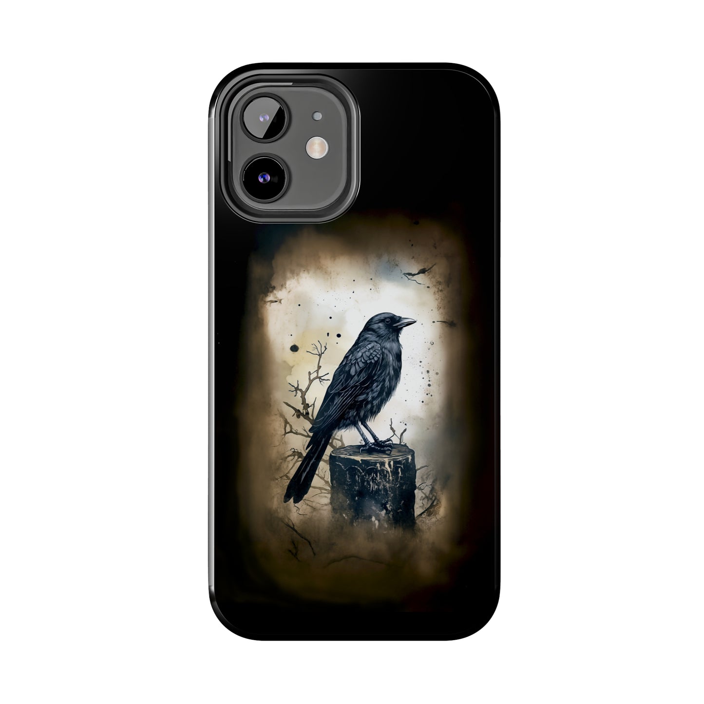 Raven Visage Tough Phone Case for iPhone 15 14 13 12 11 pro max XR XS 7 8 SE Gothic Black phone case Dark Academia iPhone case