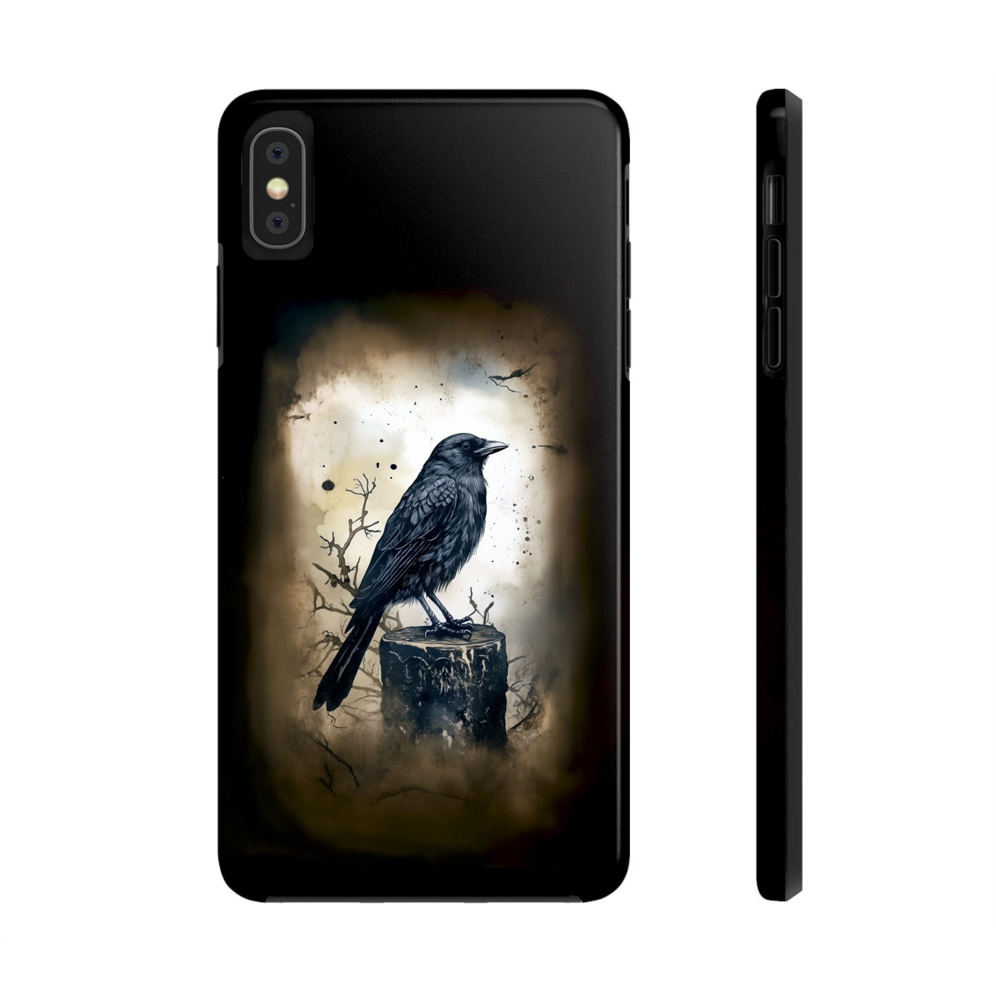 Raven Visage Tough Phone Case for iPhone 15 14 13 12 11 pro max XR XS 7 8 SE Gothic Black phone case Dark Academia iPhone case