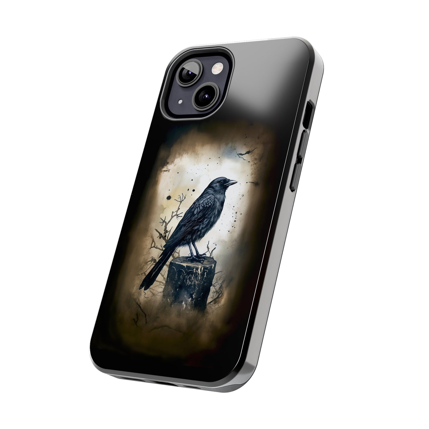 Raven Visage Tough Phone Case for iPhone 15 14 13 12 11 pro max XR XS 7 8 SE Gothic Black phone case Dark Academia iPhone case